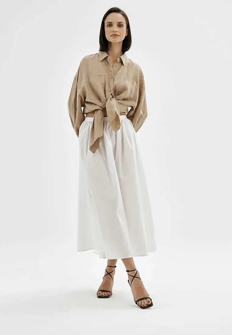 Юбка миди со складками