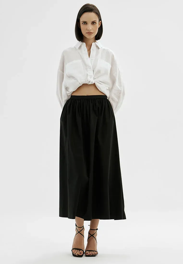 Юбка миди со складками