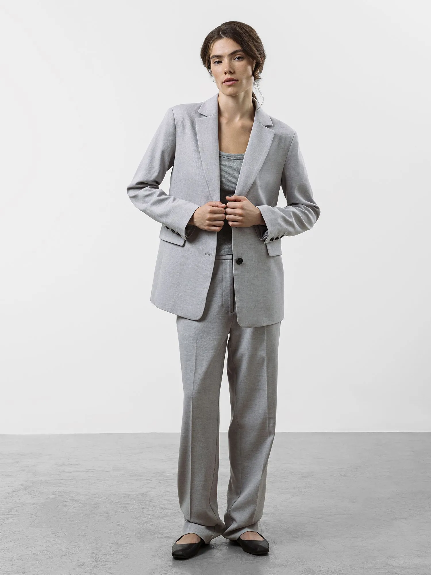 Брюки с добавлением шерсти и льна