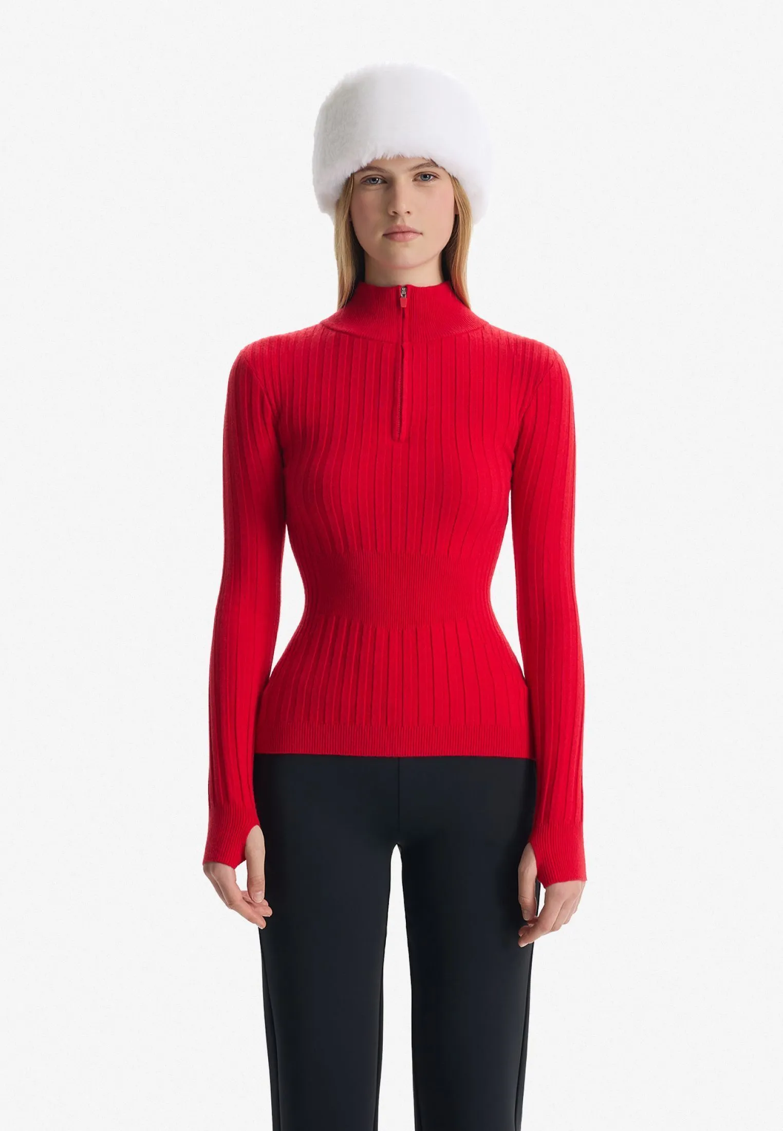 Джемпер half-zip из смесовой пряжи фактурной вязки