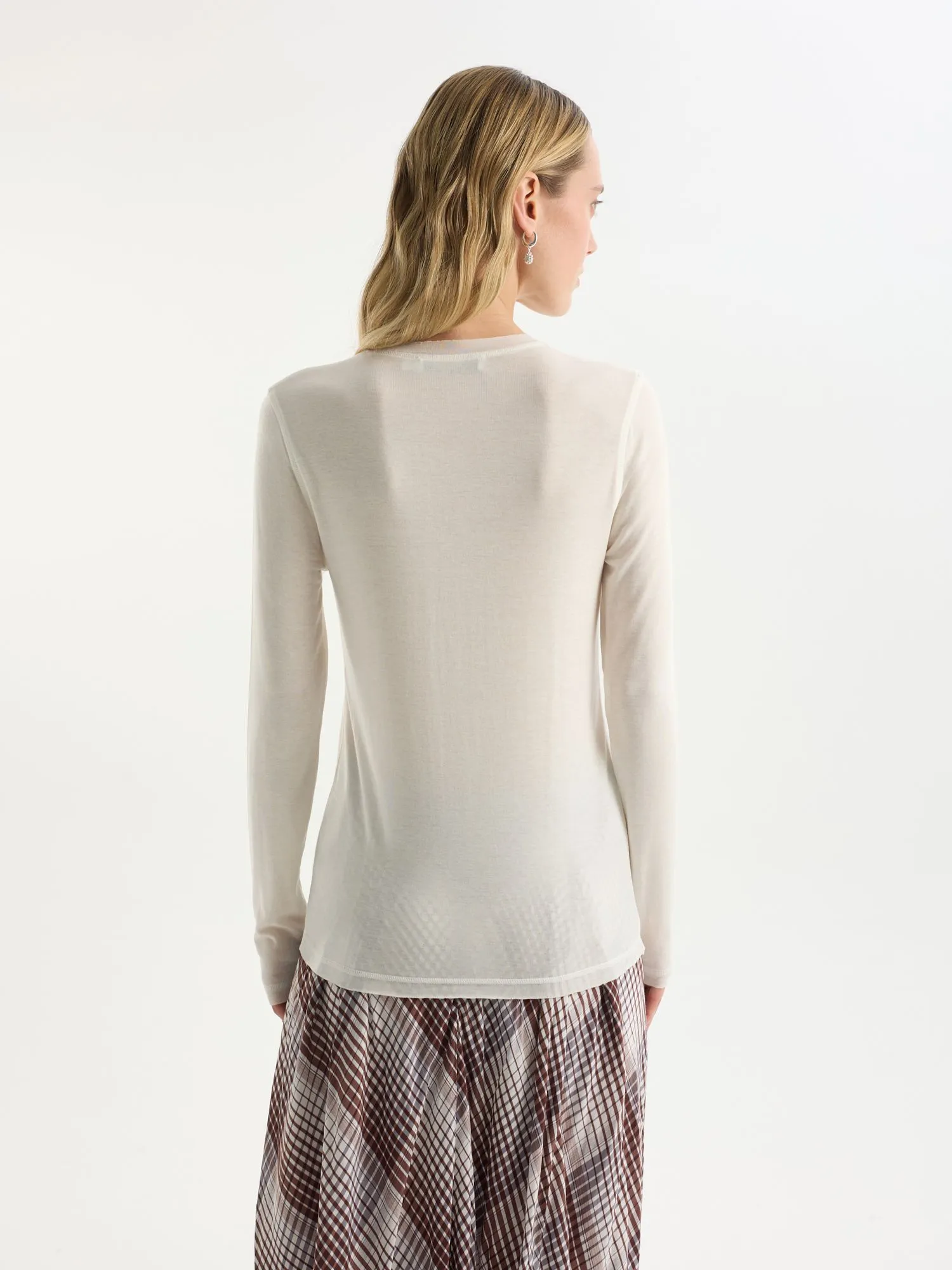 Лонгслив из лиоцелла и шерсти