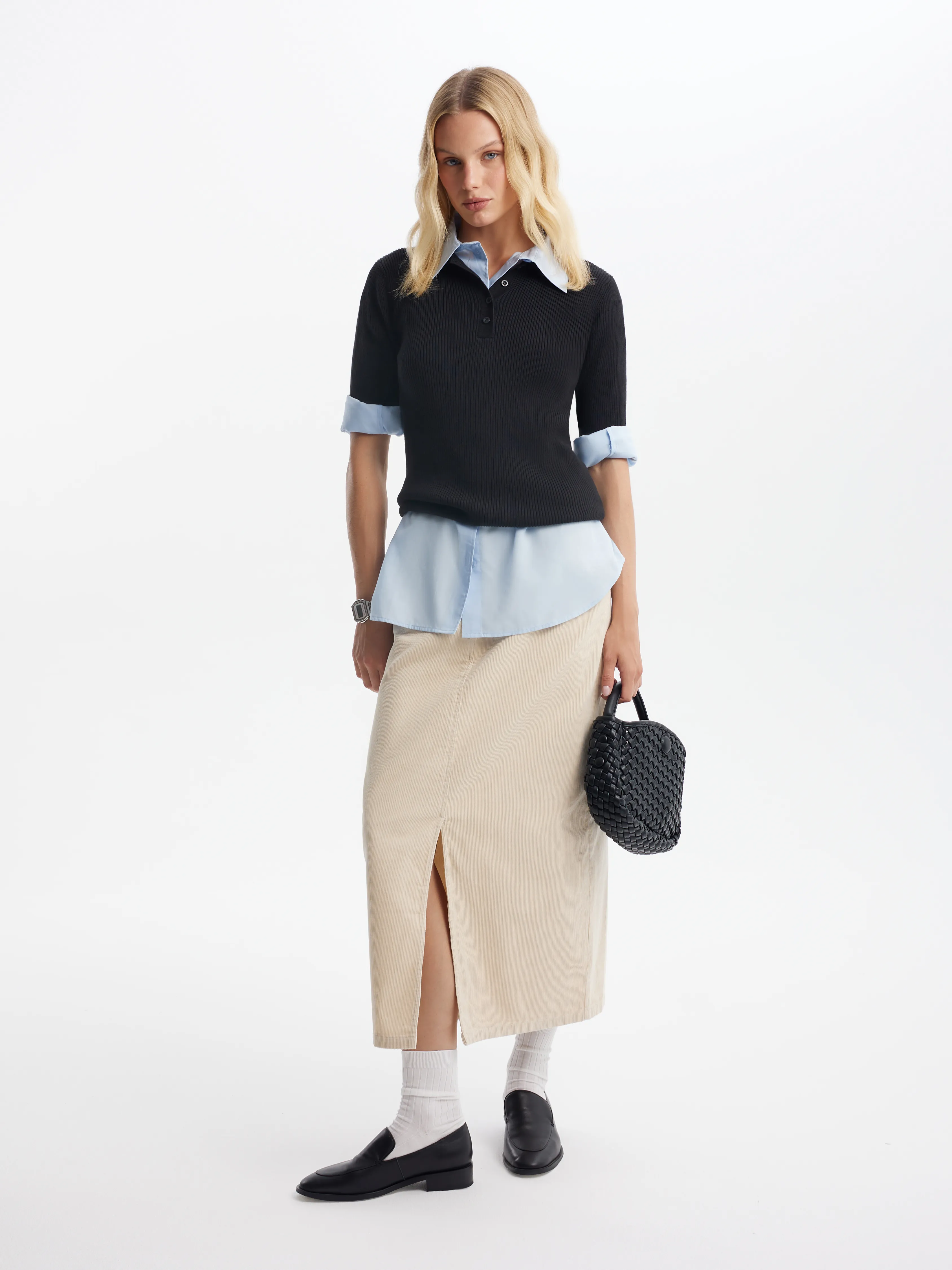 Джемпер-поло с коротким рукавом