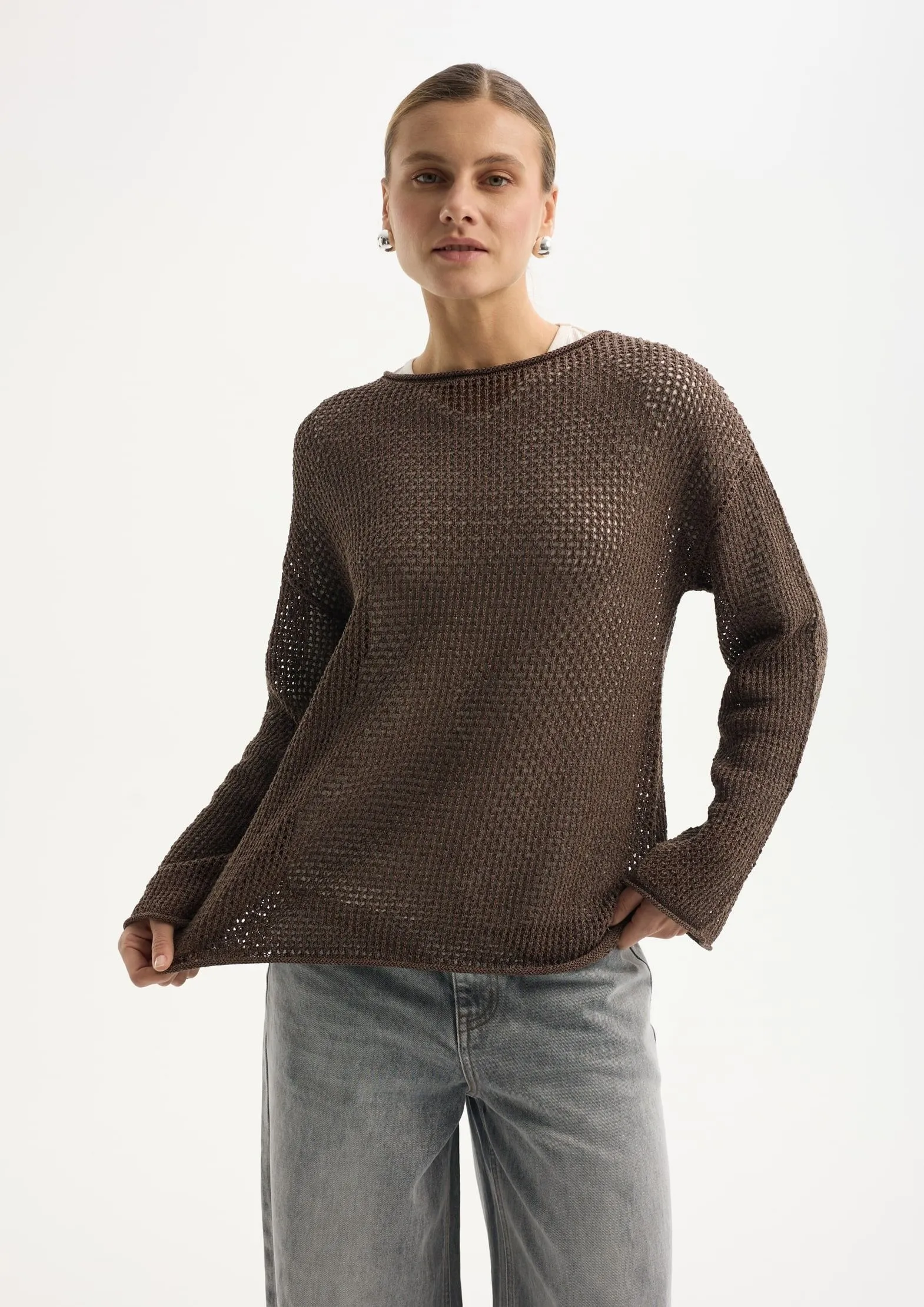 Джемпер из хлопка с добавлением целлюлозы