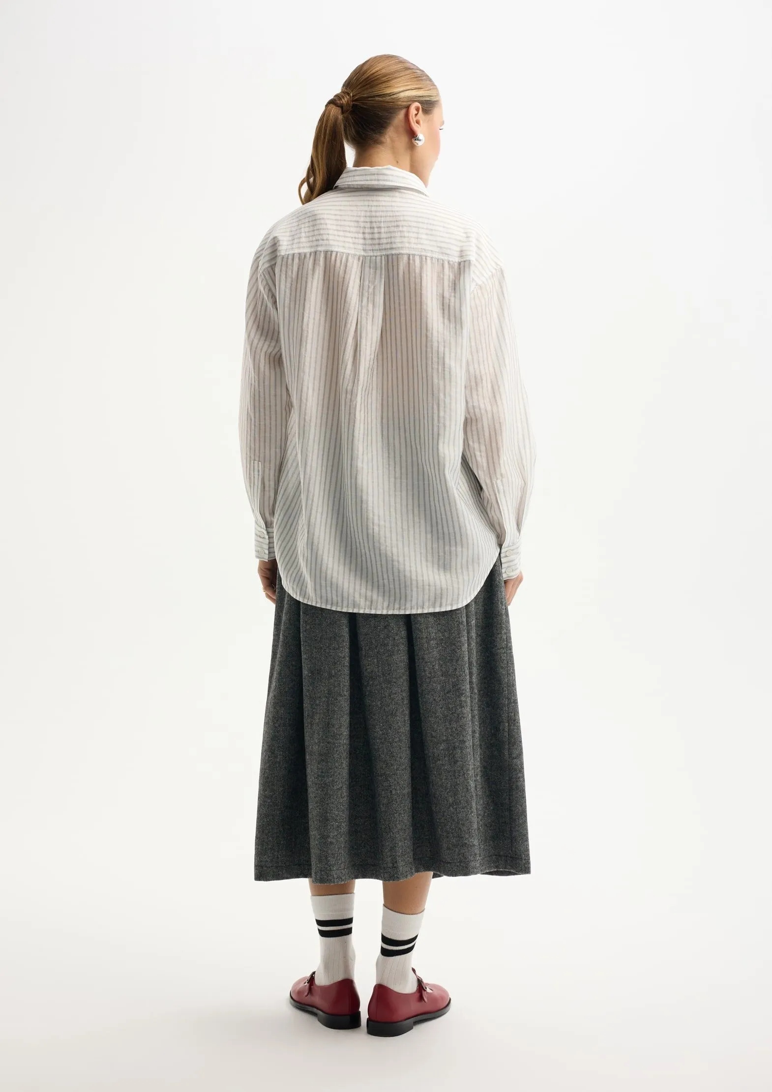 Рубашка в полоску с лиоцеллом