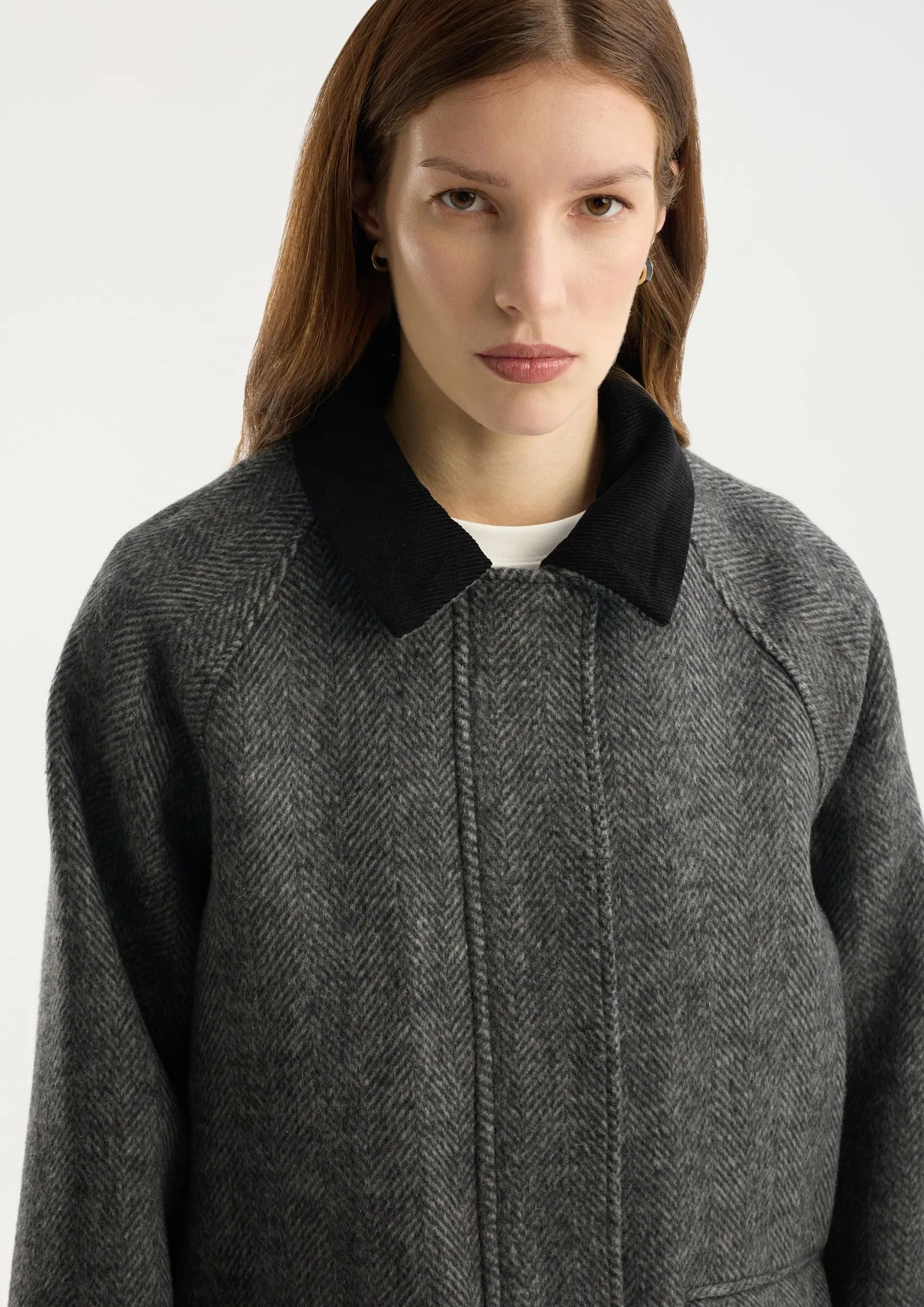 Полупальто с шерстью