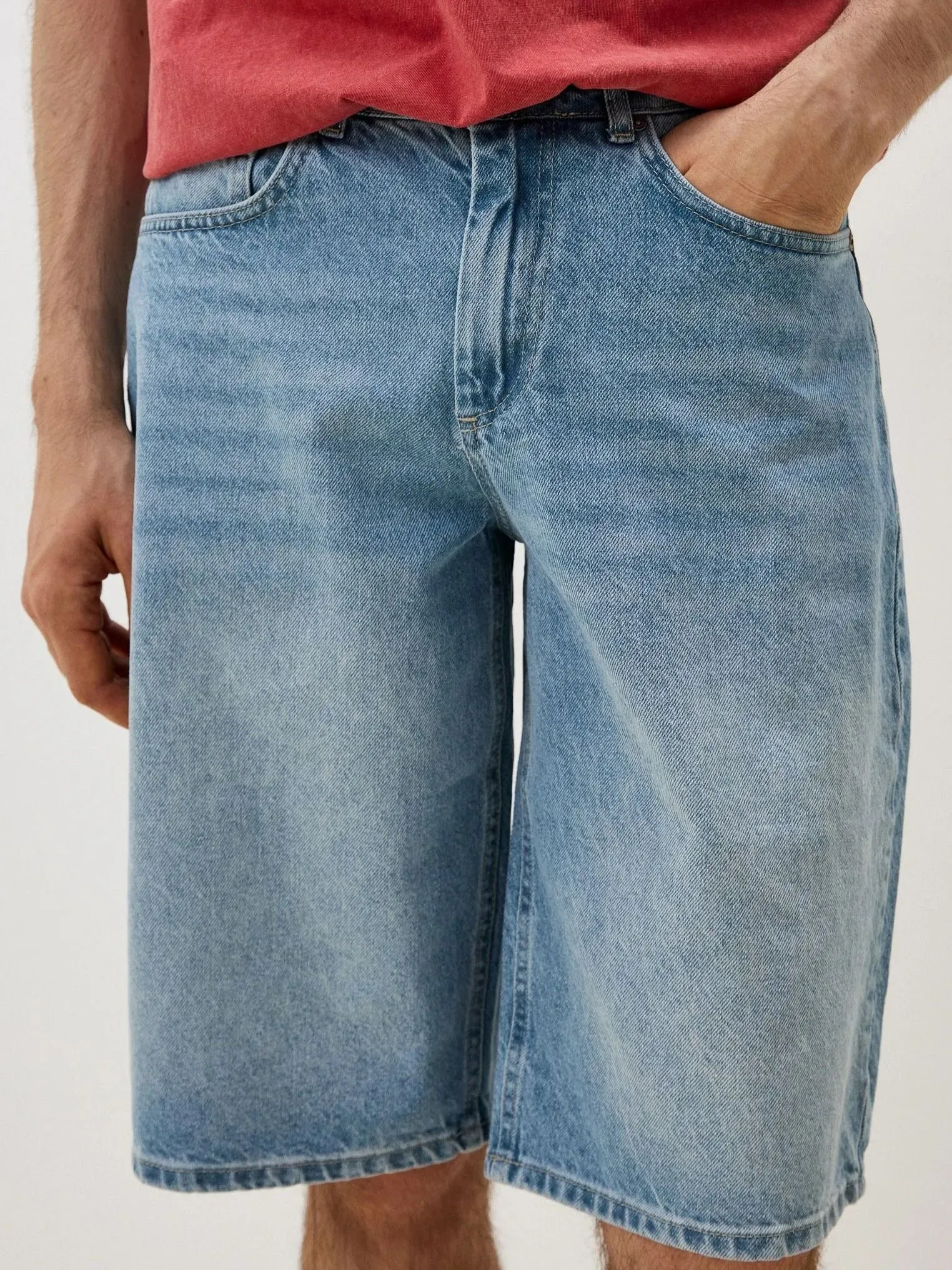 Прямые шорты из денима