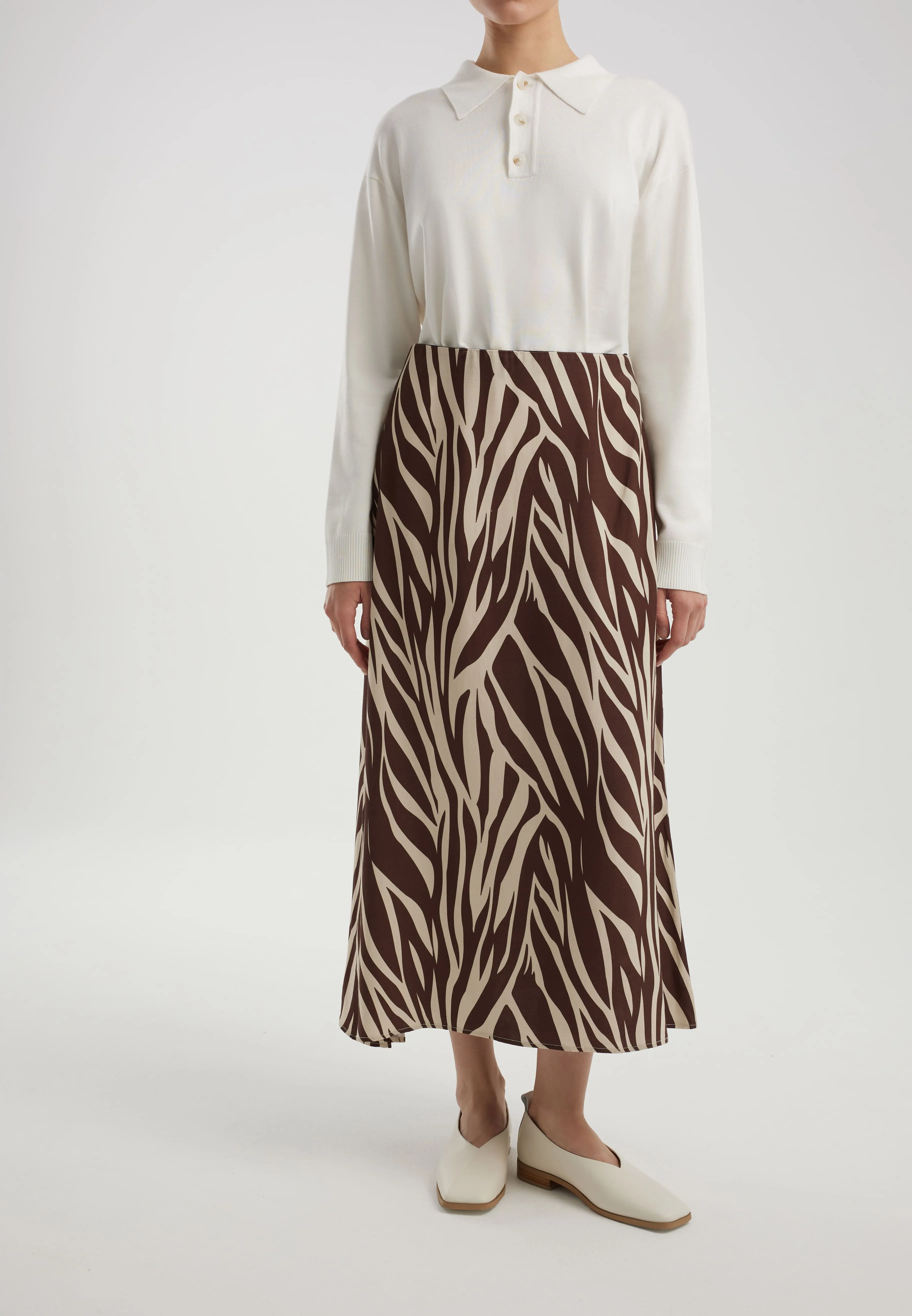 Юбка из 100% вискозы с принтом