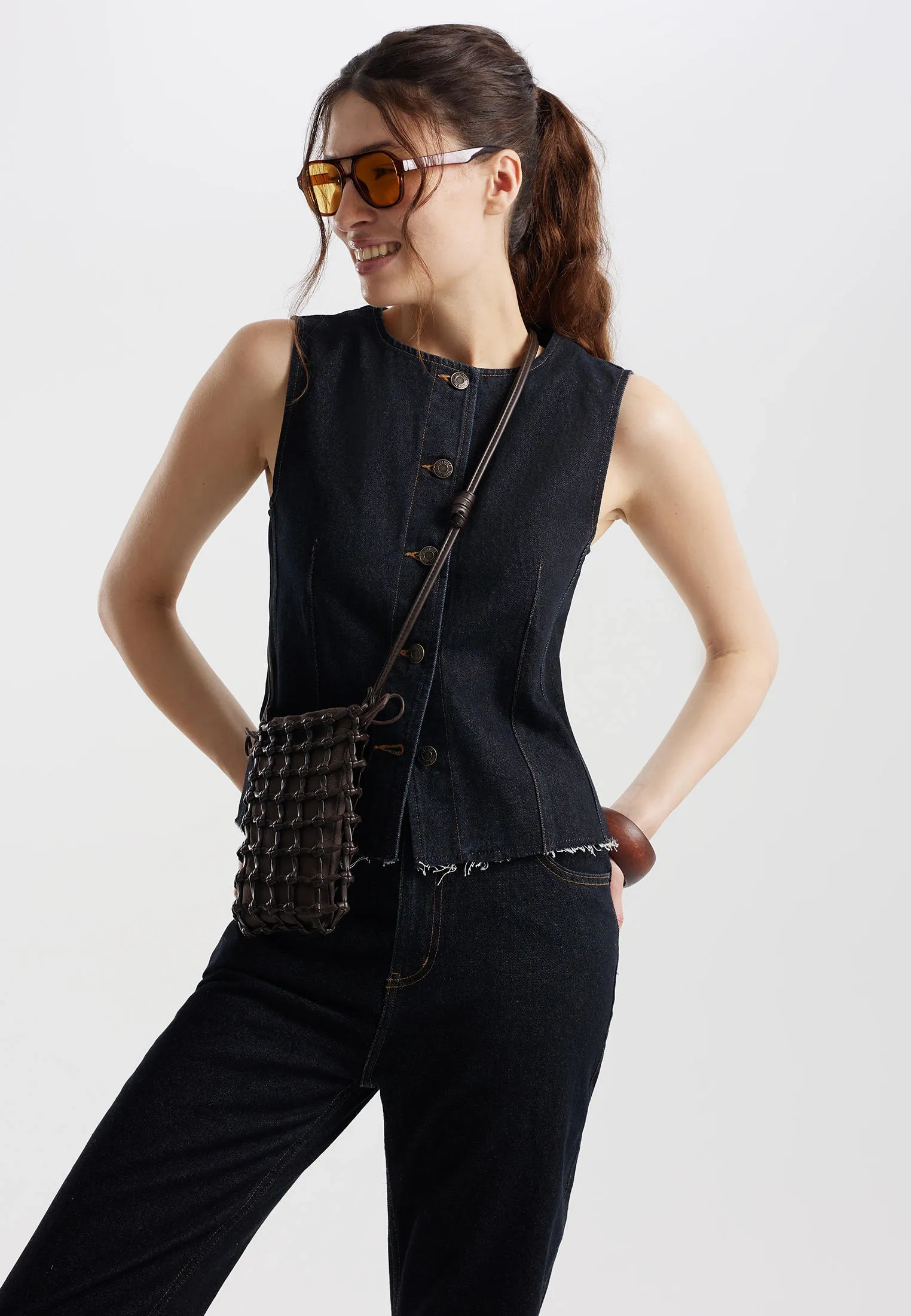 Жилет dark denim