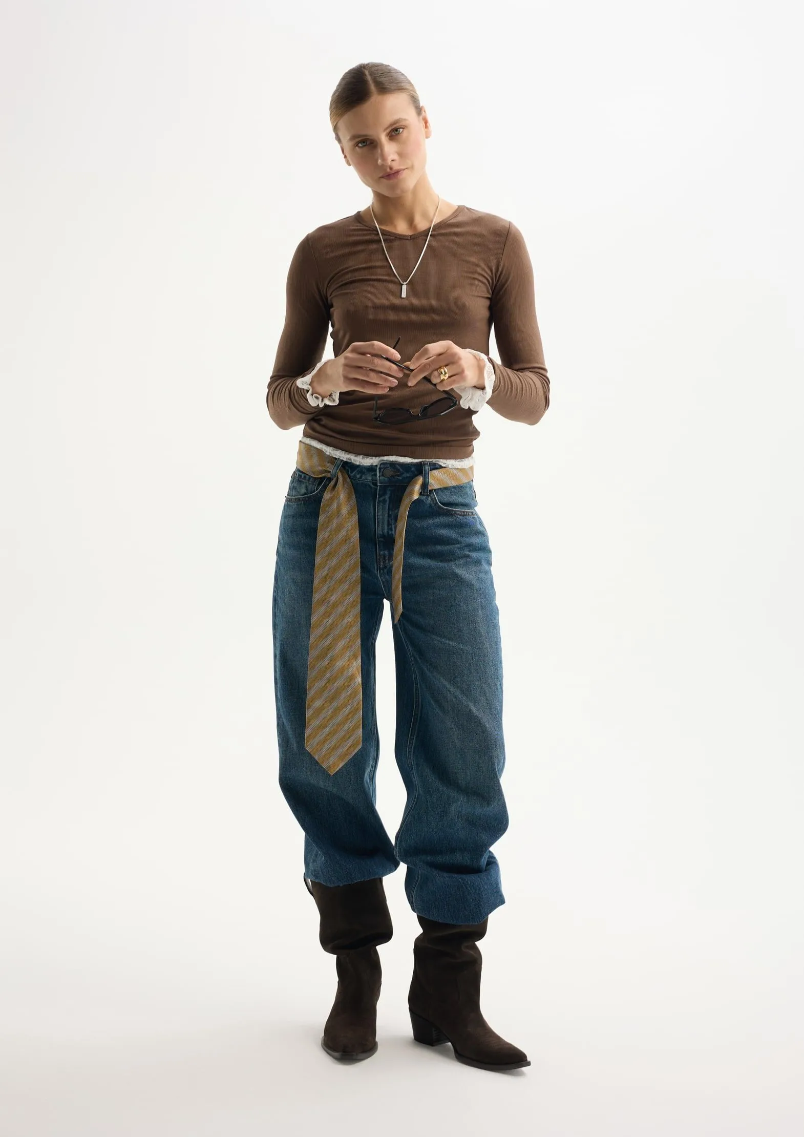 Прямые джинсы из 100% хлопка