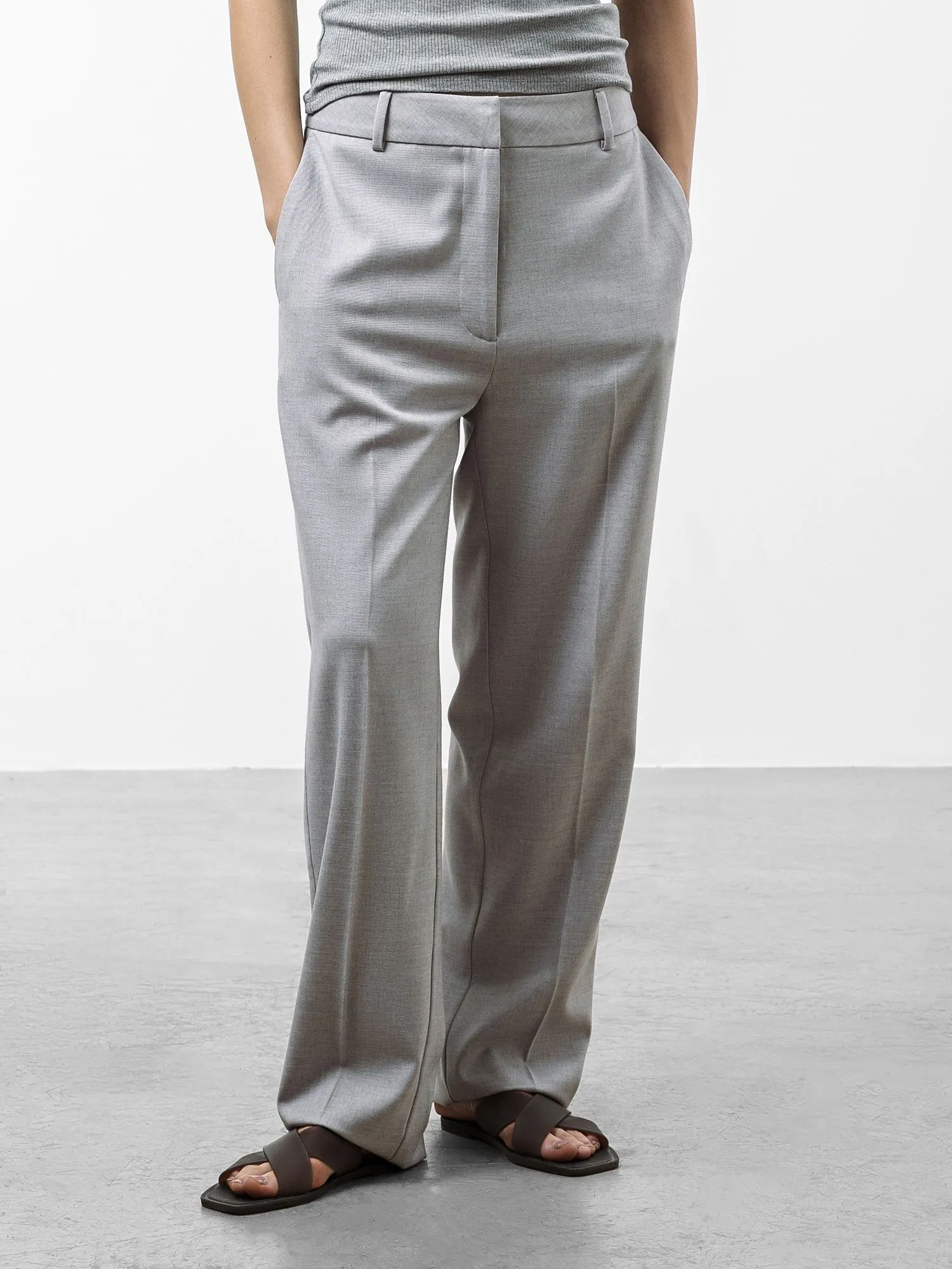 Брюки с добавлением шерсти и льна