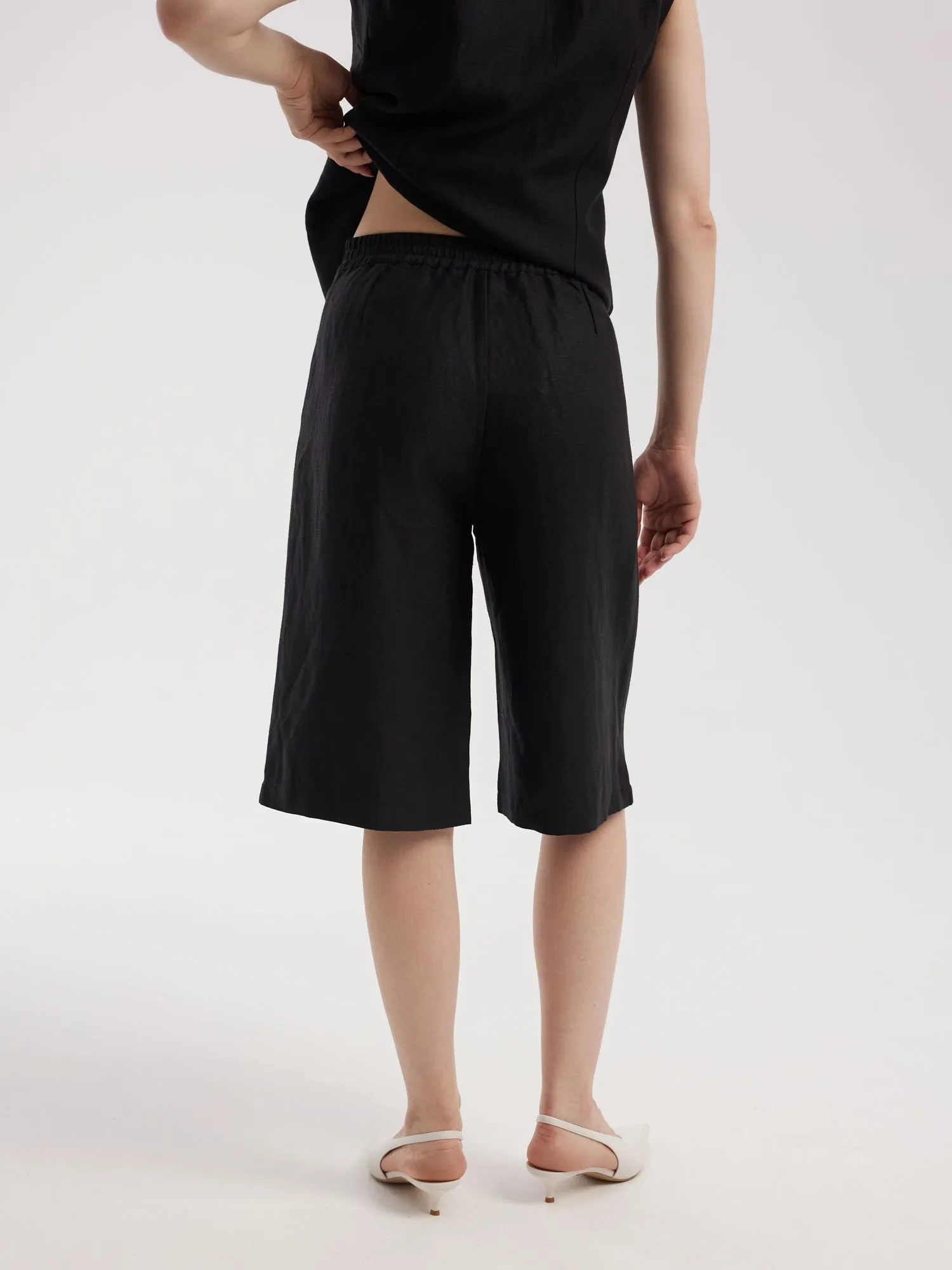 Шорты из льна и лиоцелла