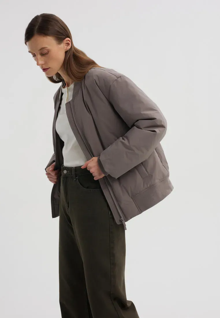 Утепленный бомбер из переработанного полиэстера на мембране