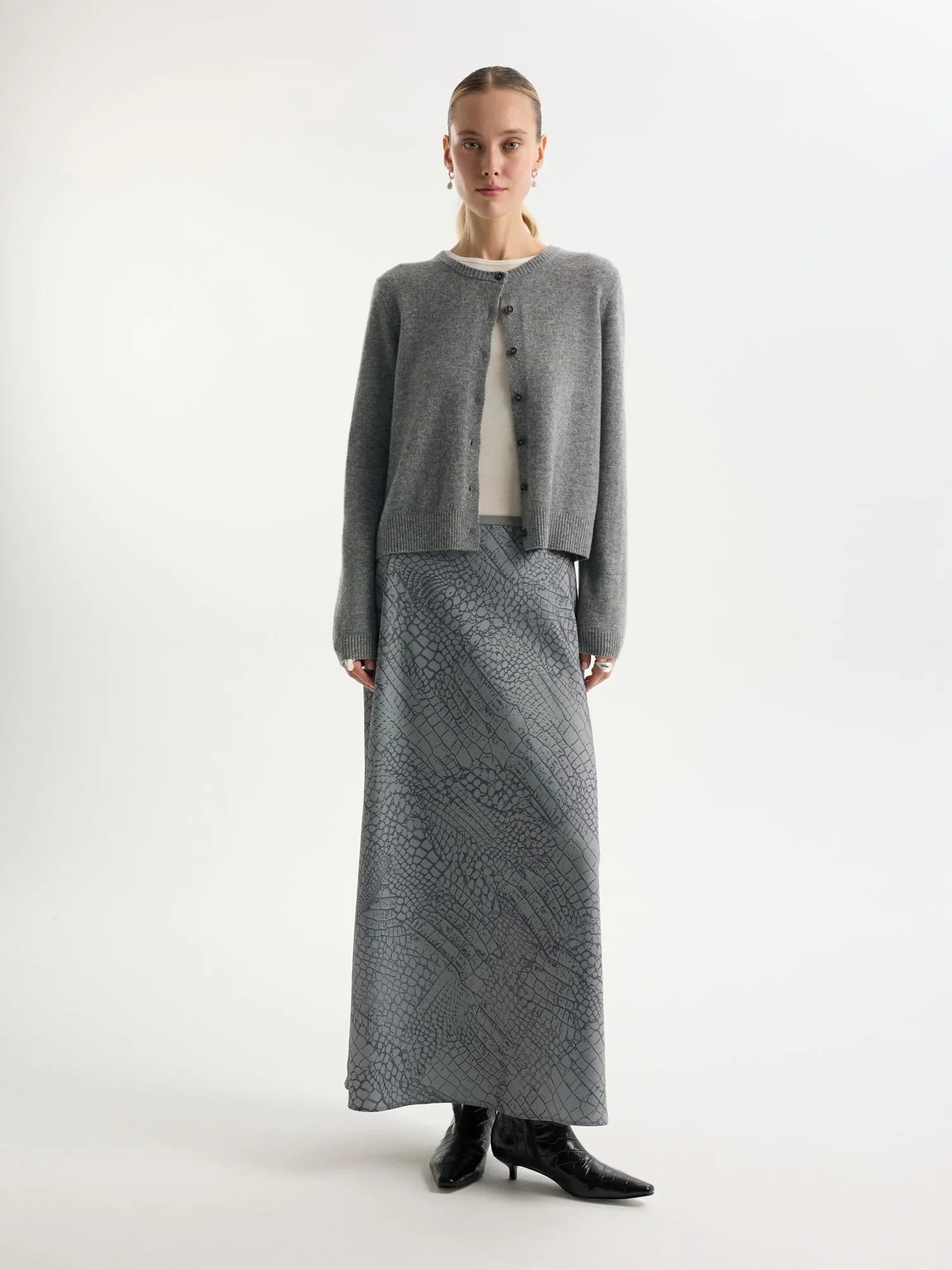 Юбка миди из переработанного полиэстера