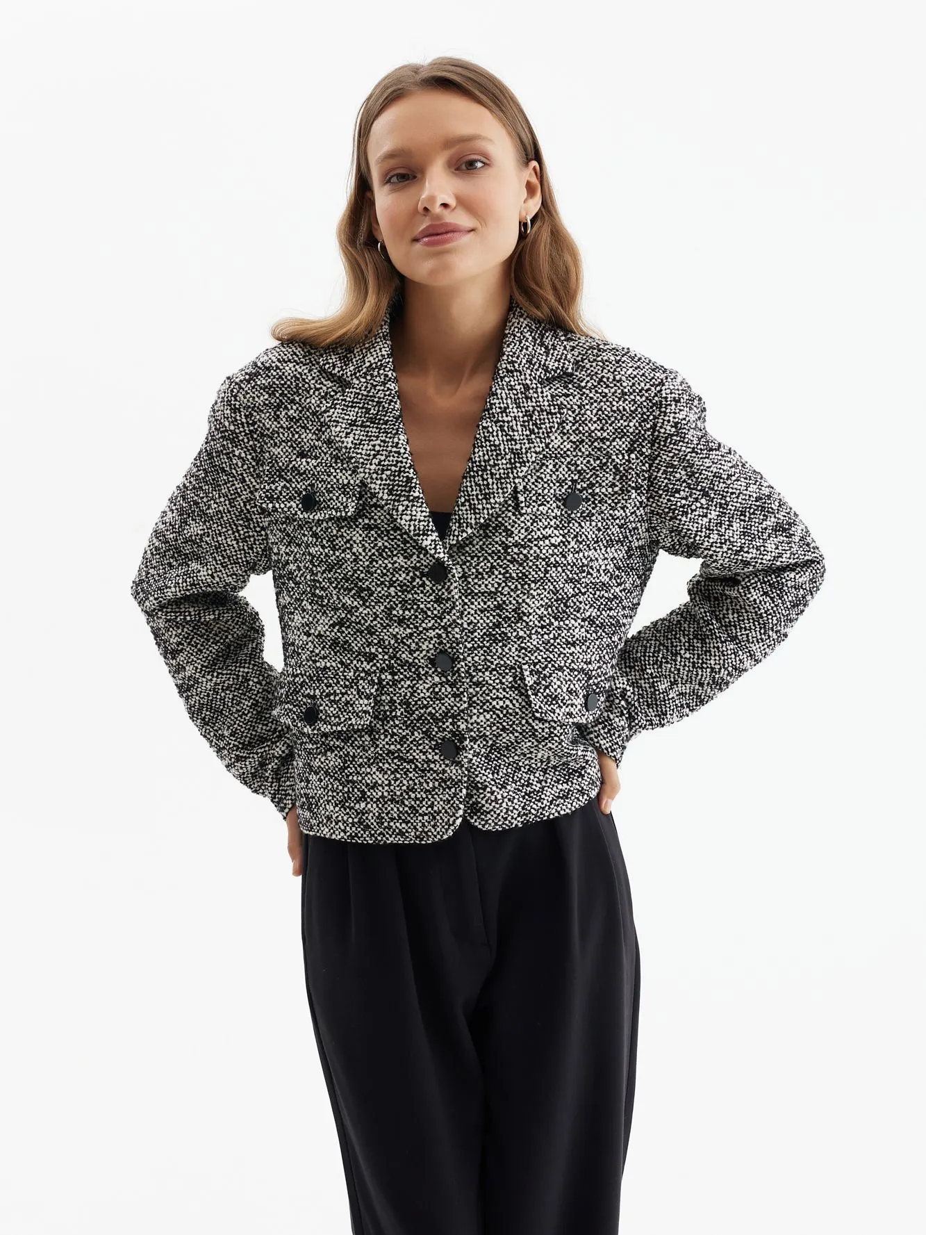 Жакет из твида с добавлением шерсти