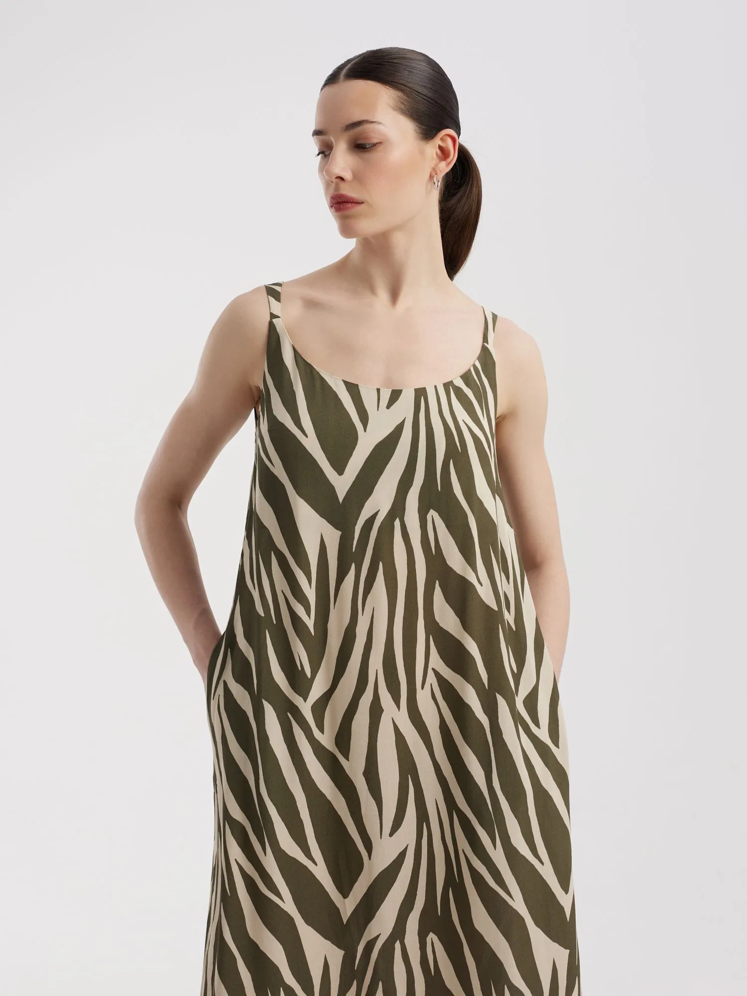 Платье макси из 100% вискозы