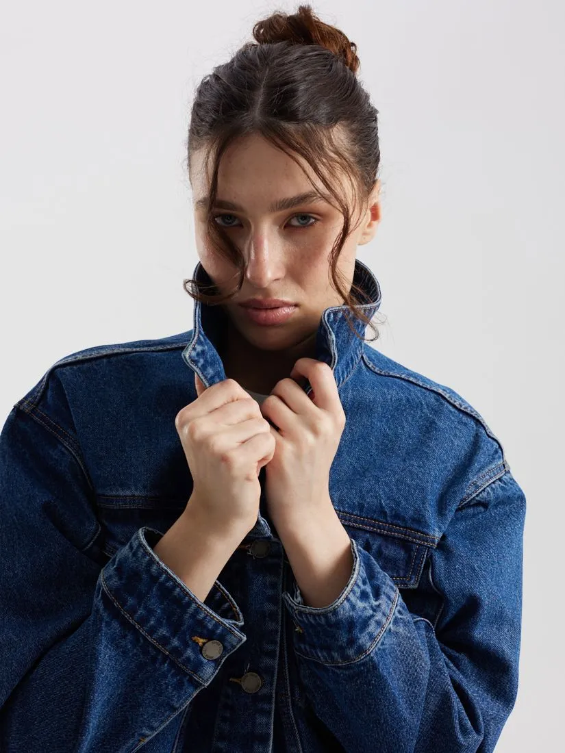 Джинсовая куртка свободного силуэта pure denim