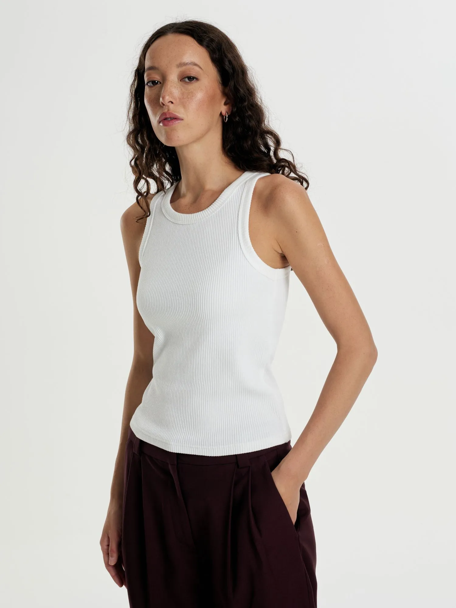 Майка в рубчик