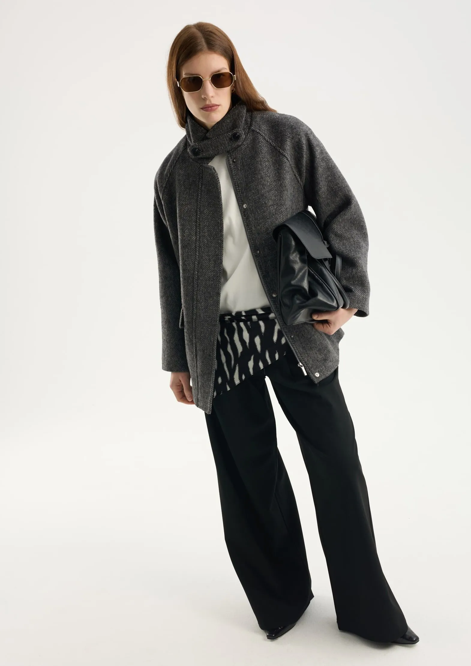 Полупальто с шерстью