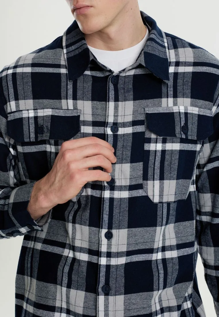 Рубашка из 100% хлопка в клетку