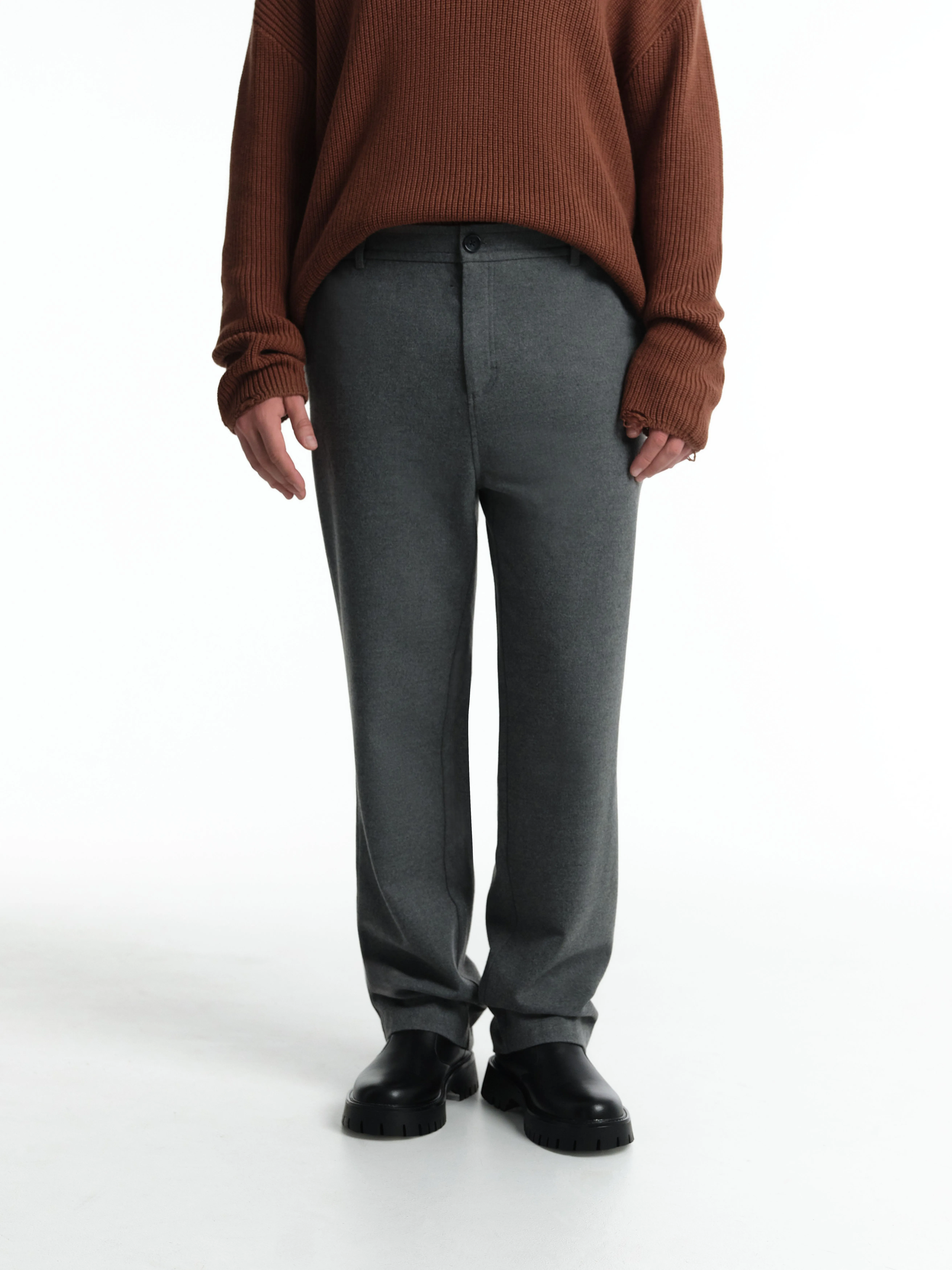 Брюки из костюмной ткани с шерстью