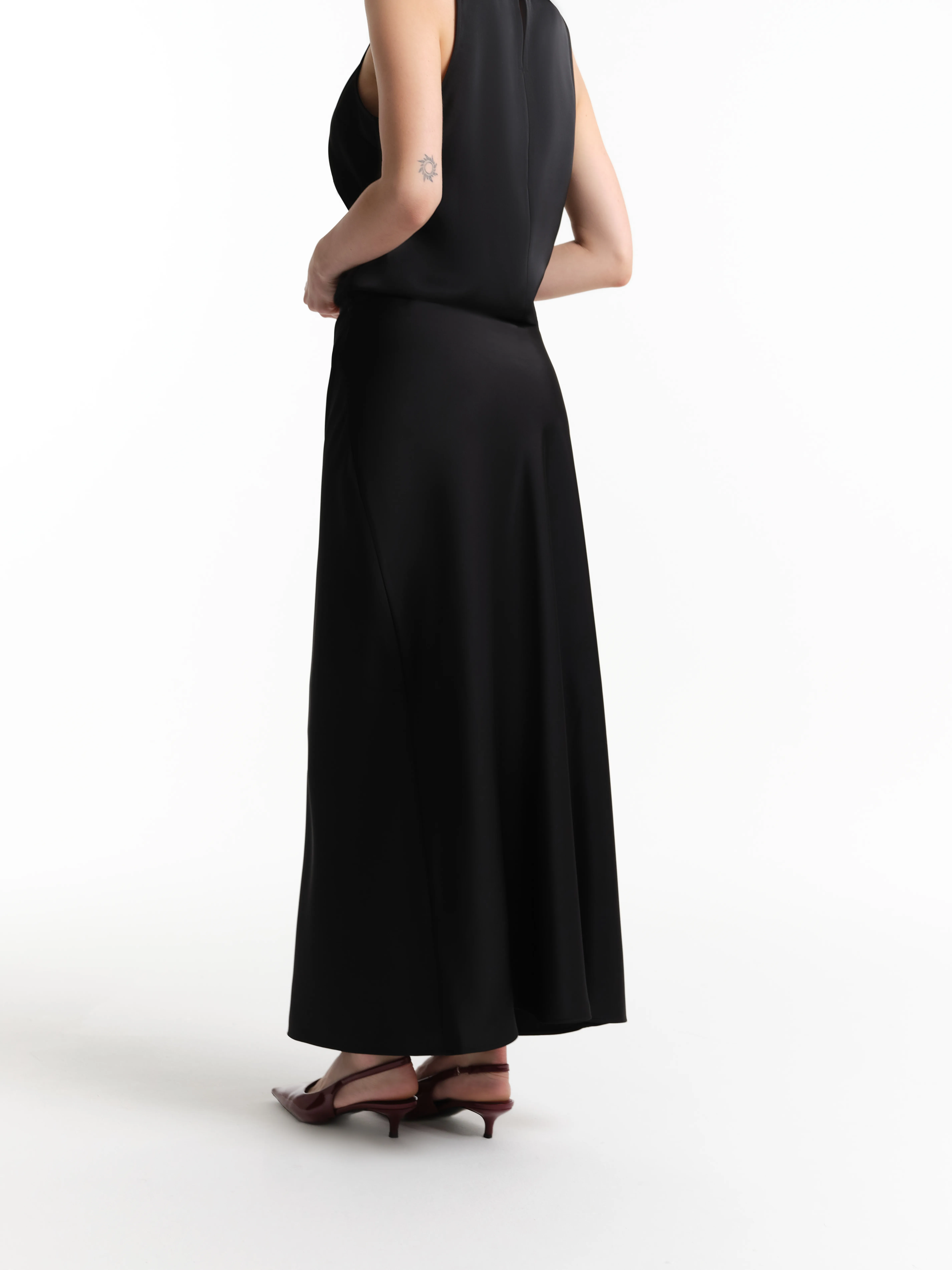 Юбка миди из переработанного полиэстера