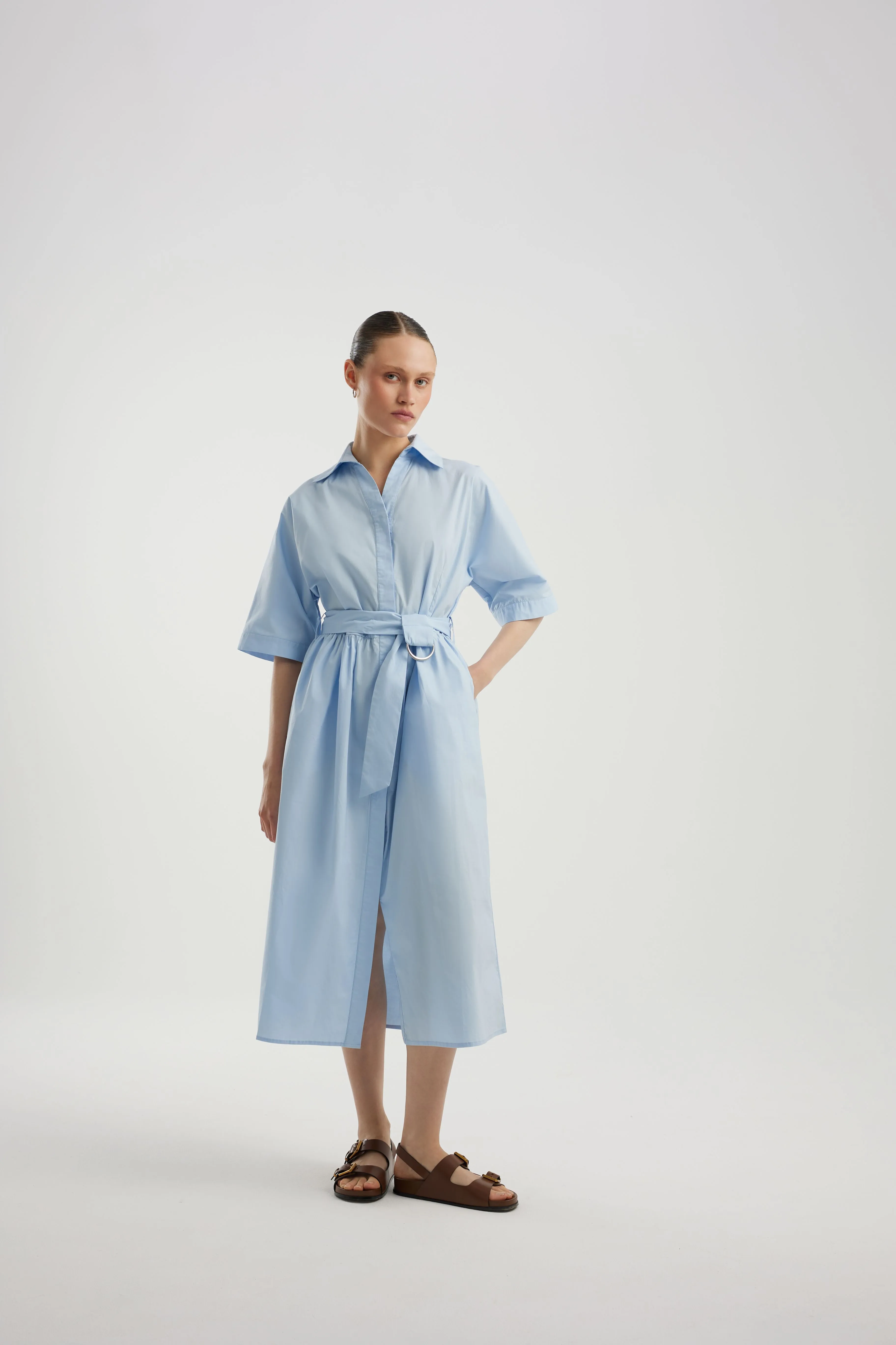 Платье-рубашка из хлопка