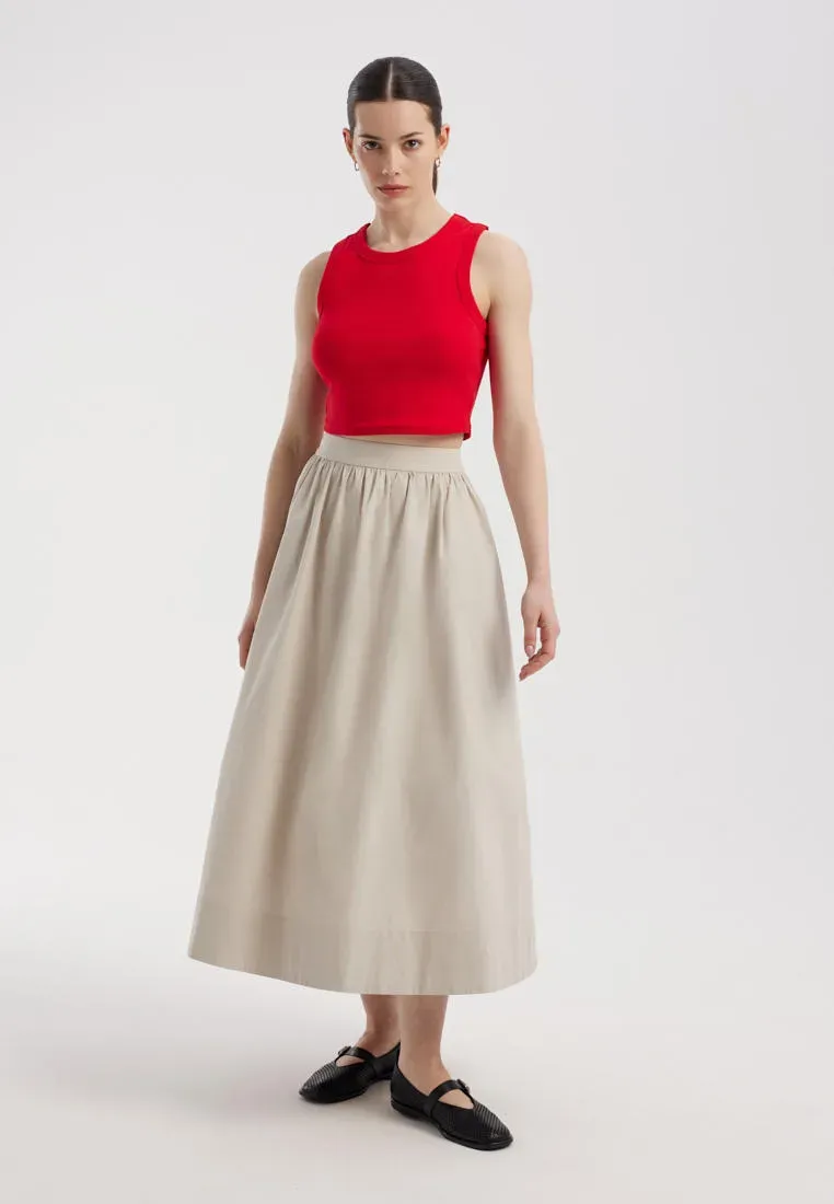 Юбка миди из 100% хлопка
