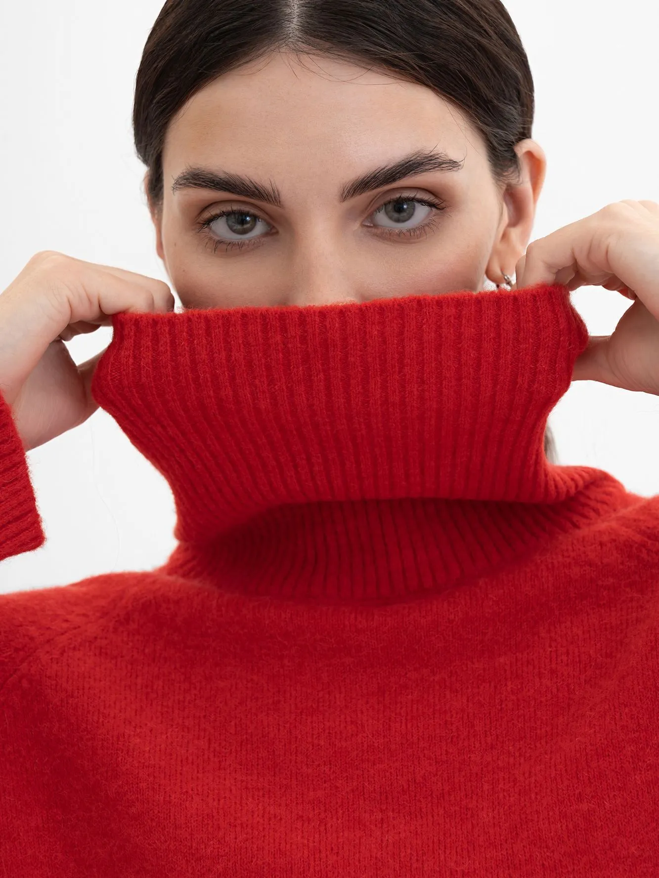 Укороченный джемпер с шерстью