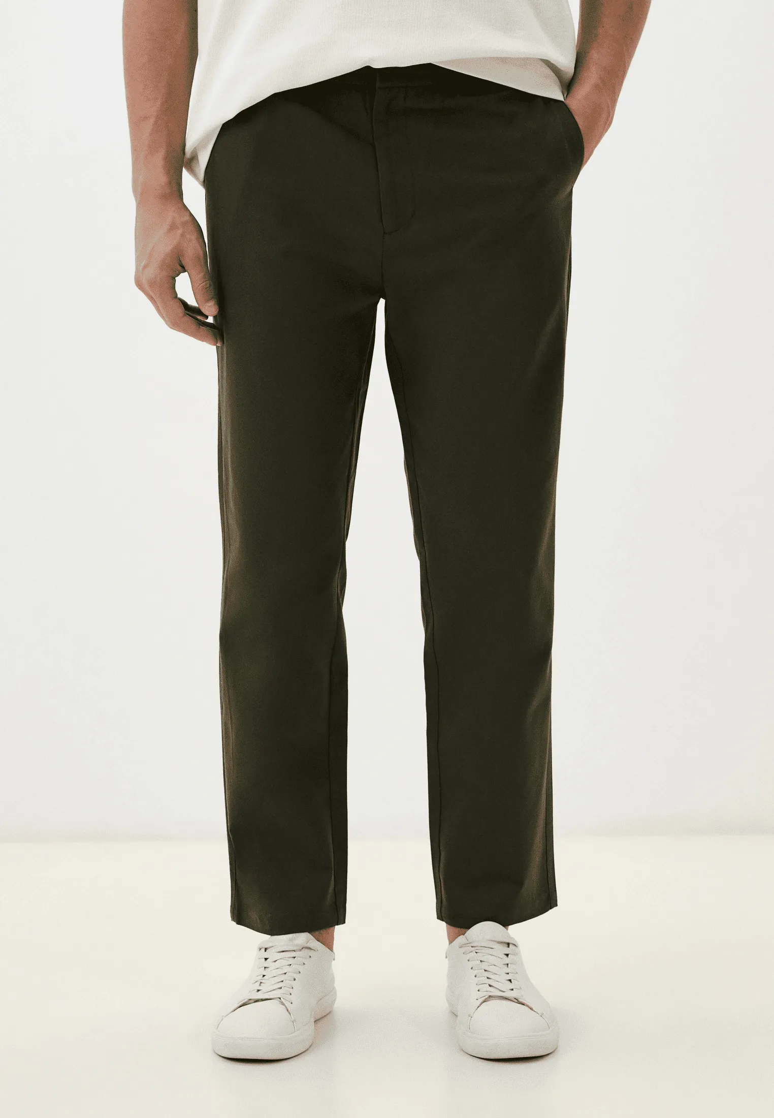 Брюки из хлопка и лиоцелла со стрелками