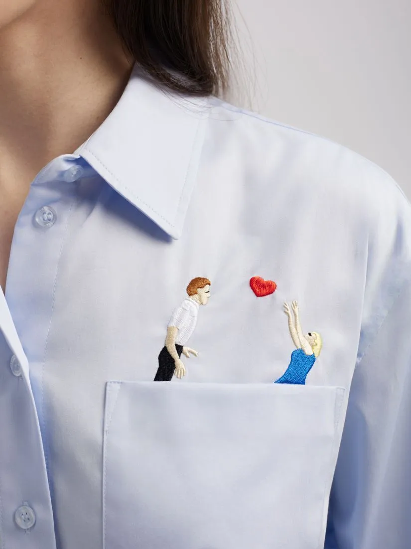 Сатиновая рубашка с вышивкой UT x Саша Браулов