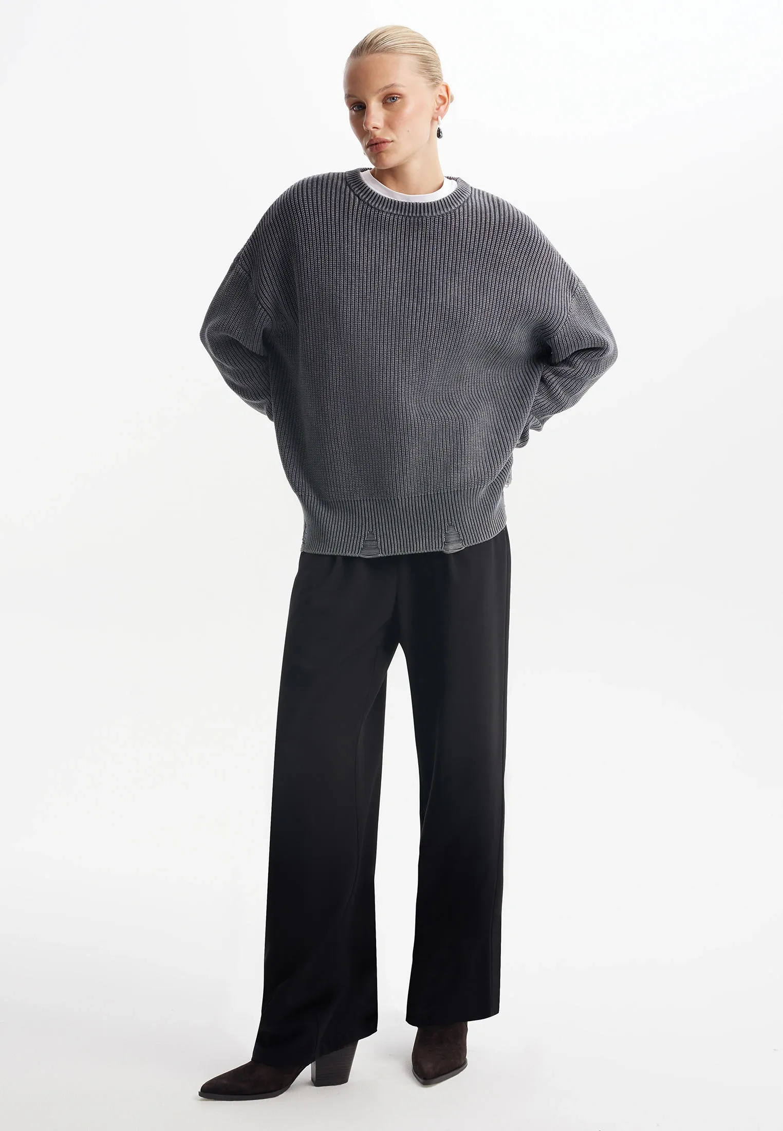 Джемпер из хлопка в стиле гранж