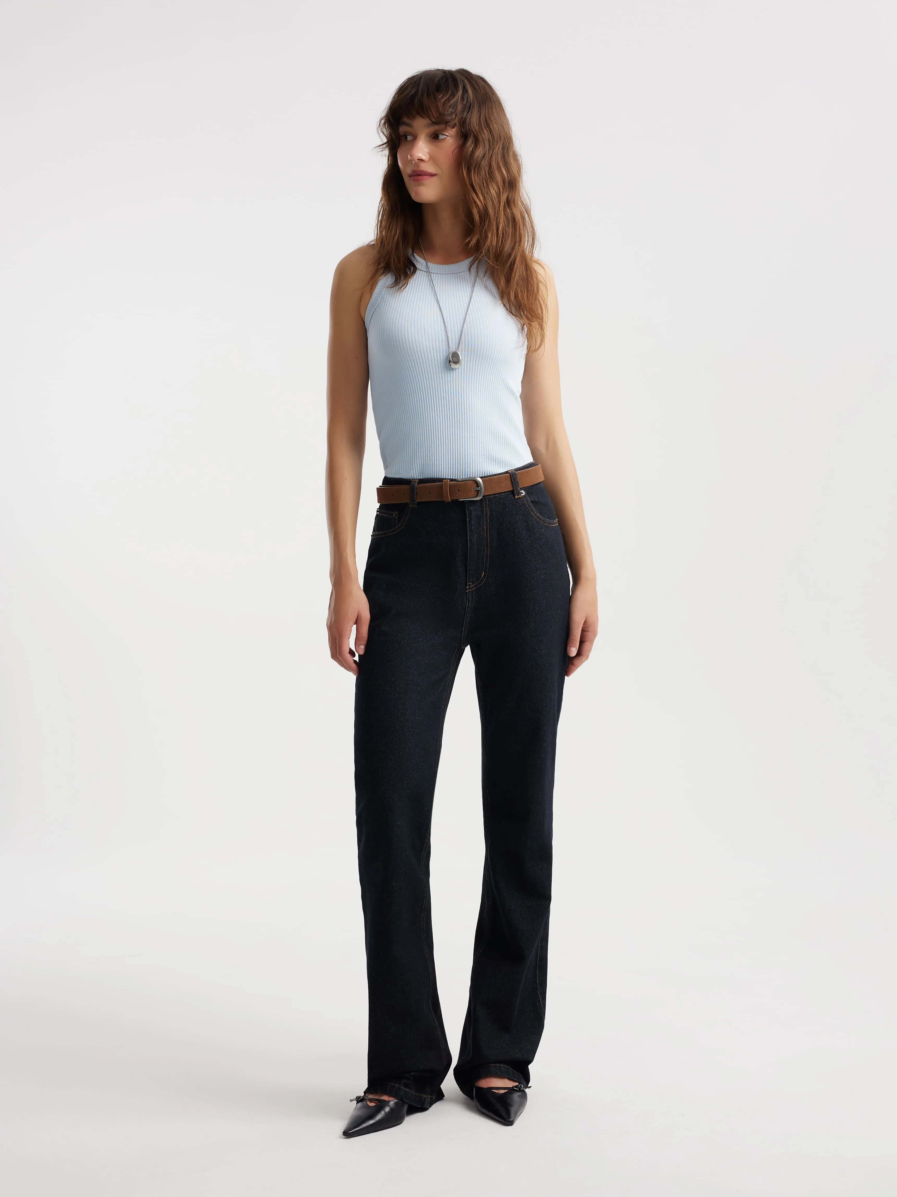 Майка в рубчик