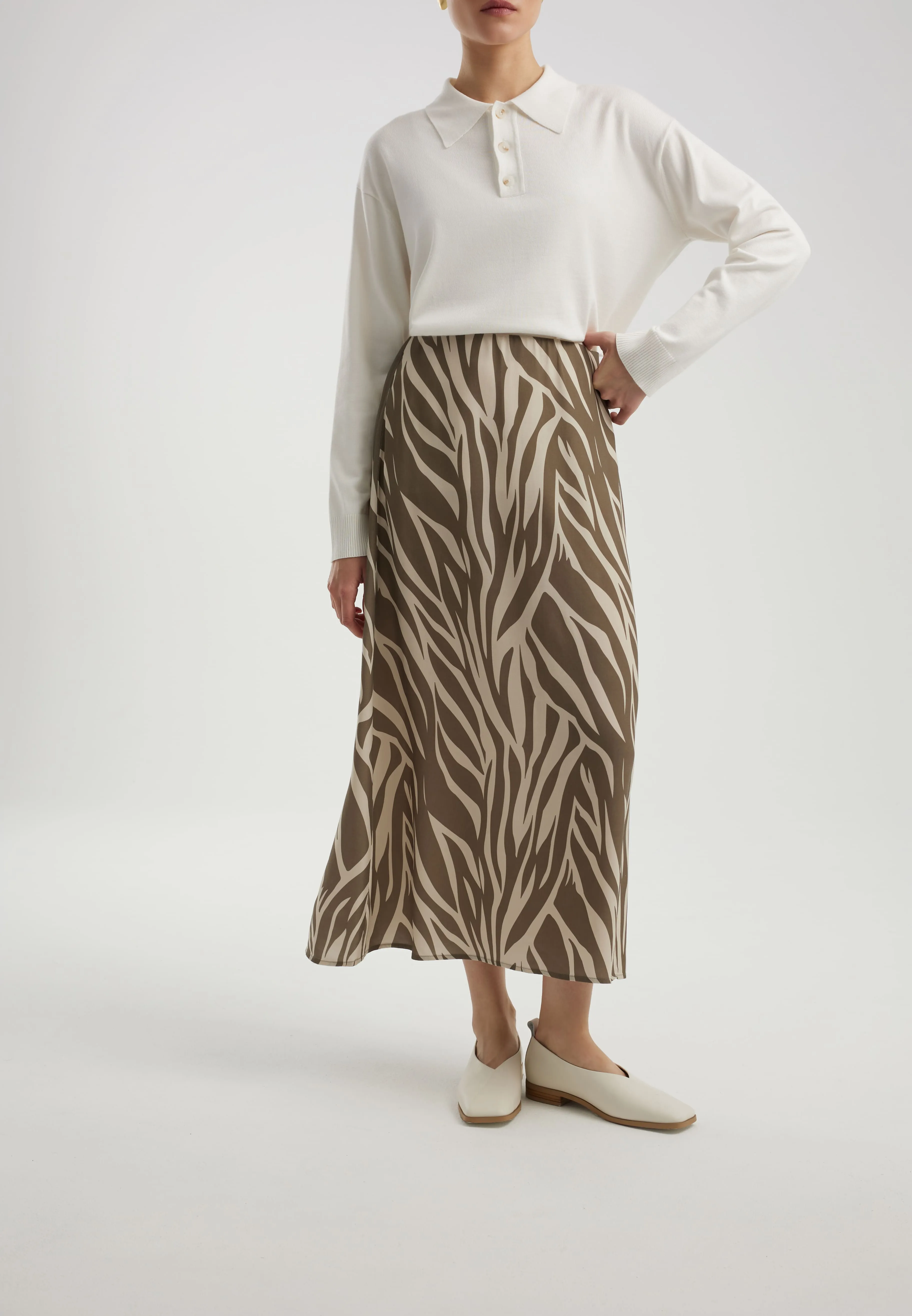 Юбка из 100% вискозы с принтом