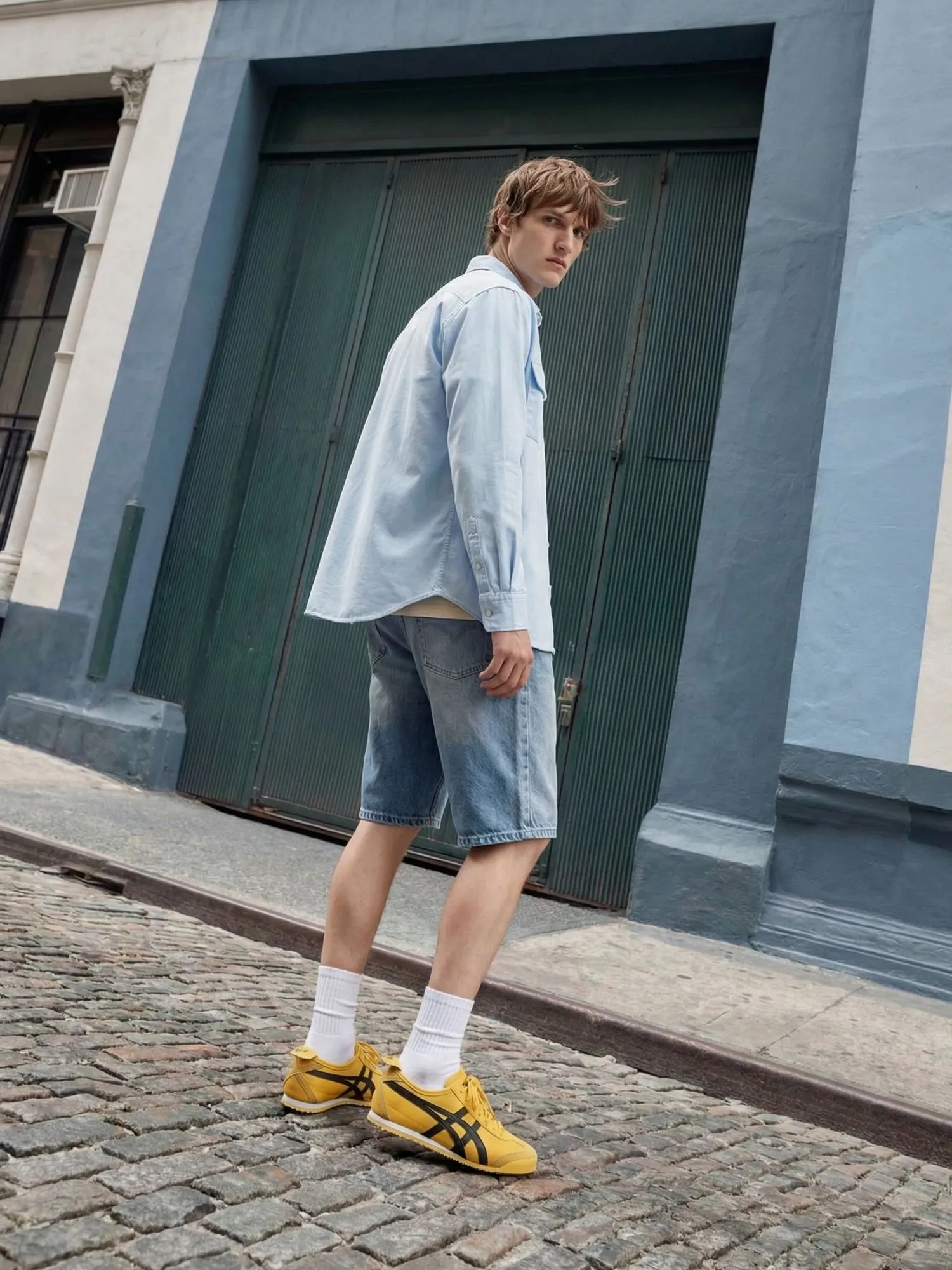 Прямые шорты из денима