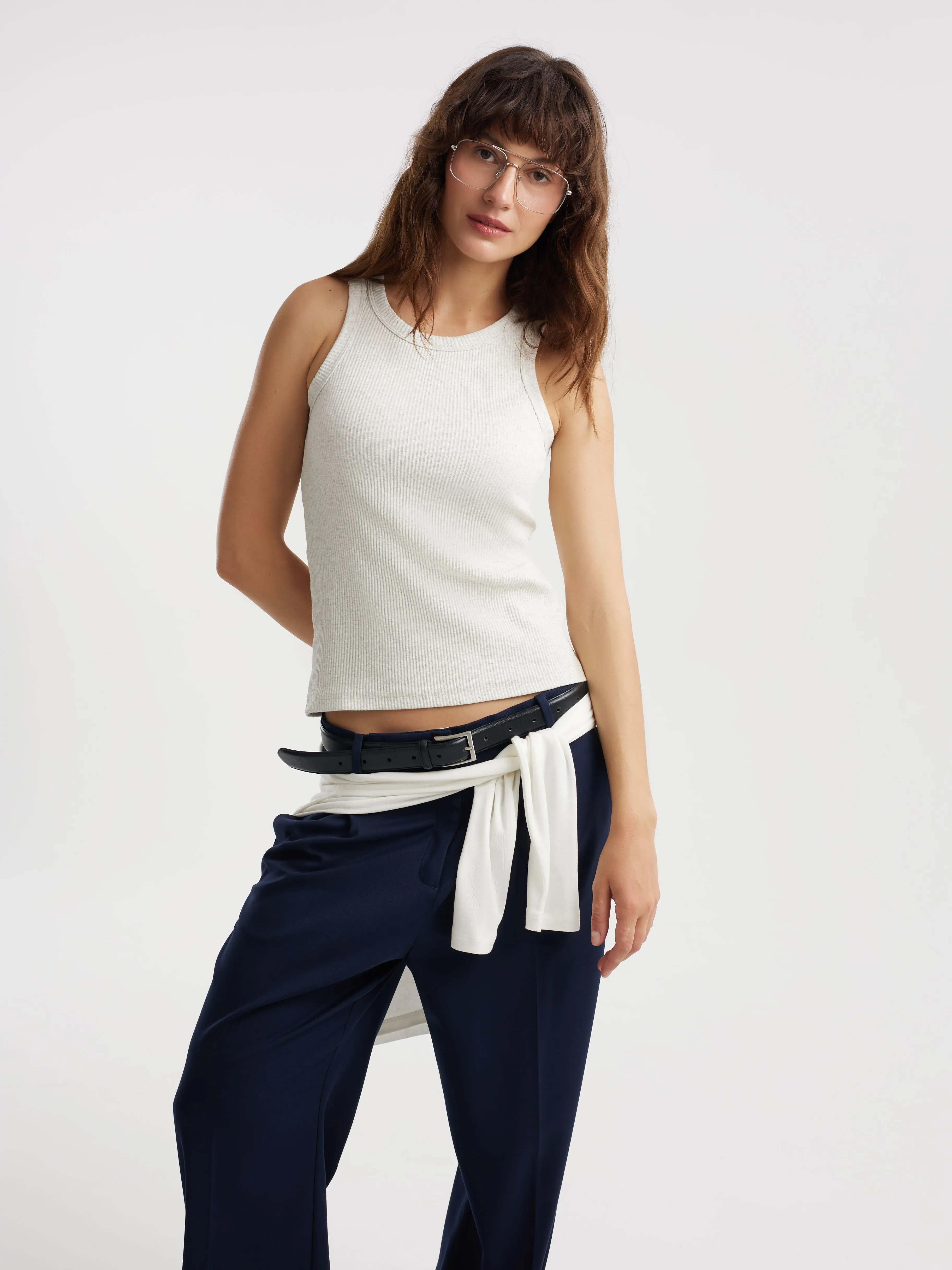 Майка в рубчик