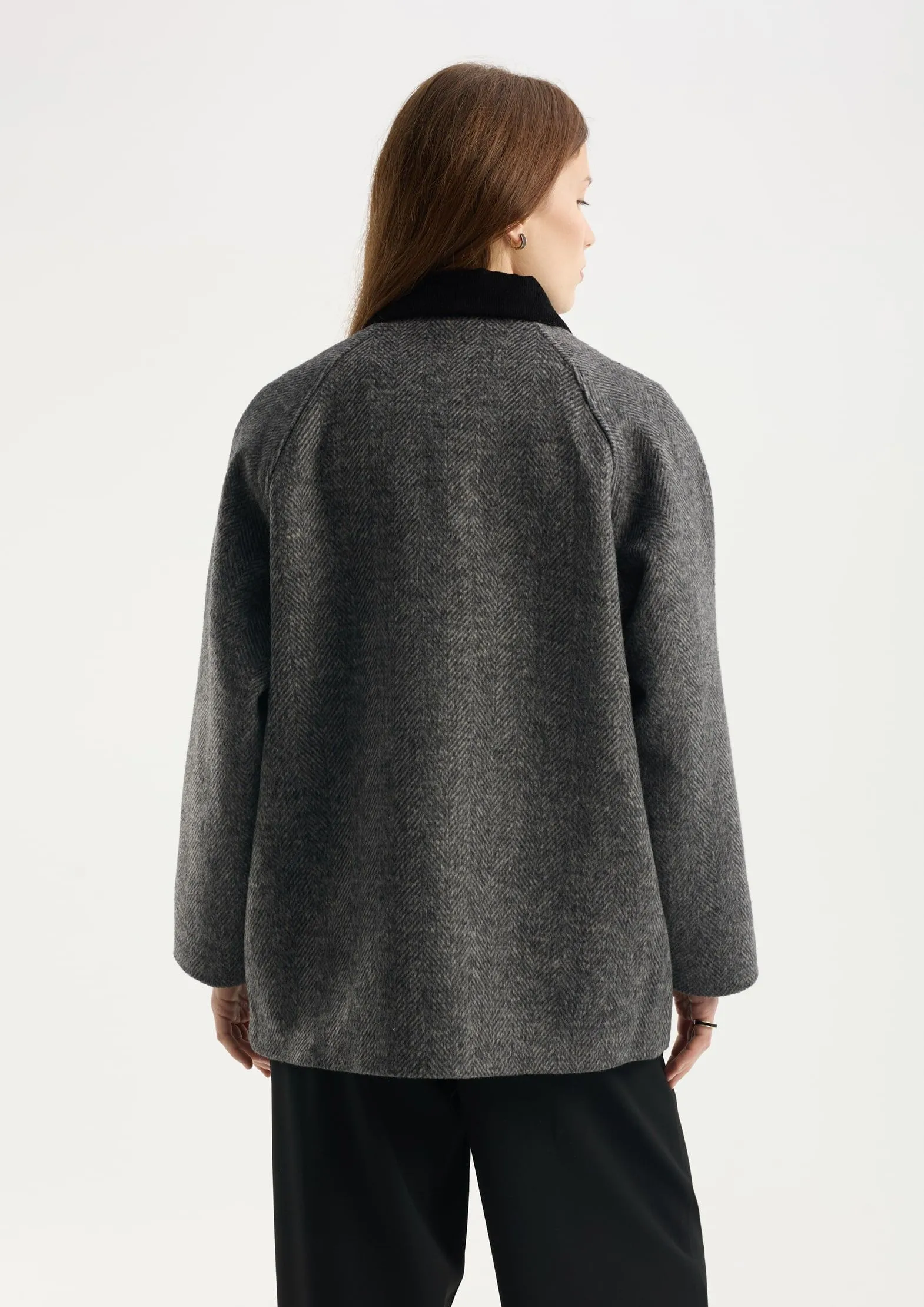 Полупальто с шерстью