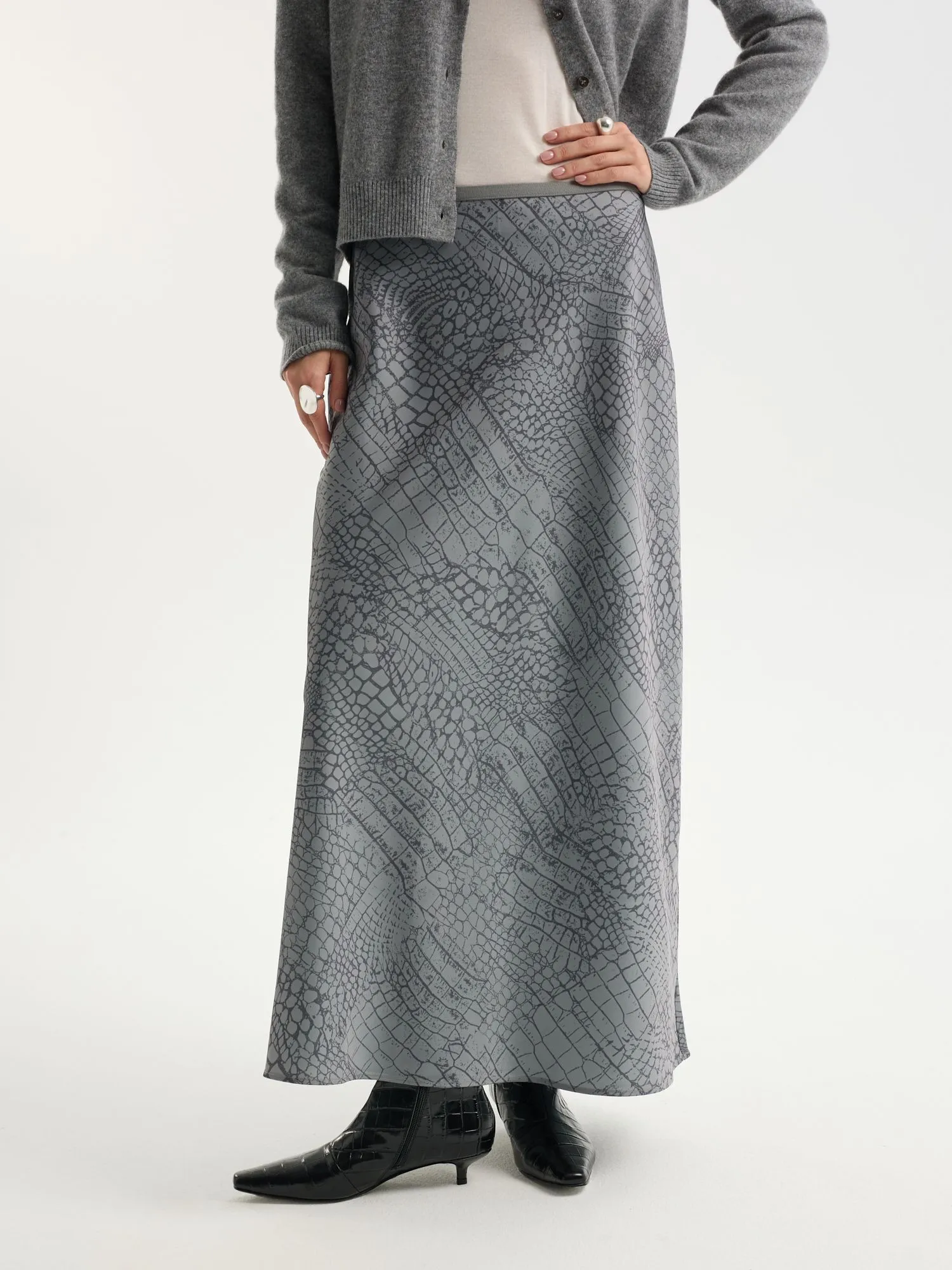 Юбка миди из переработанного полиэстера