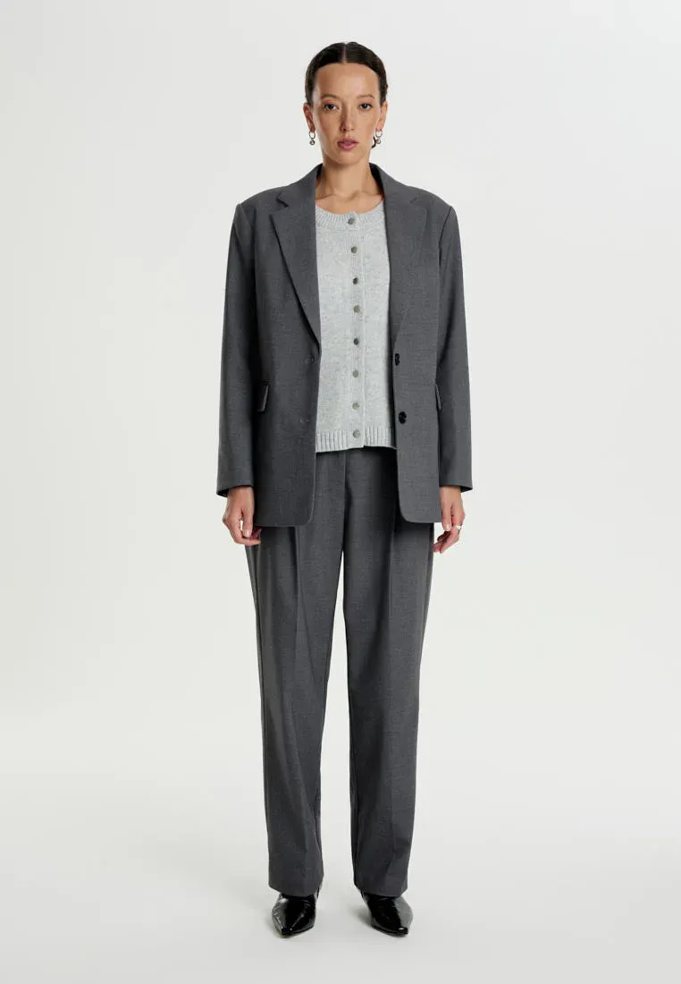 Однобортный жакет из поливискозы с шерстью