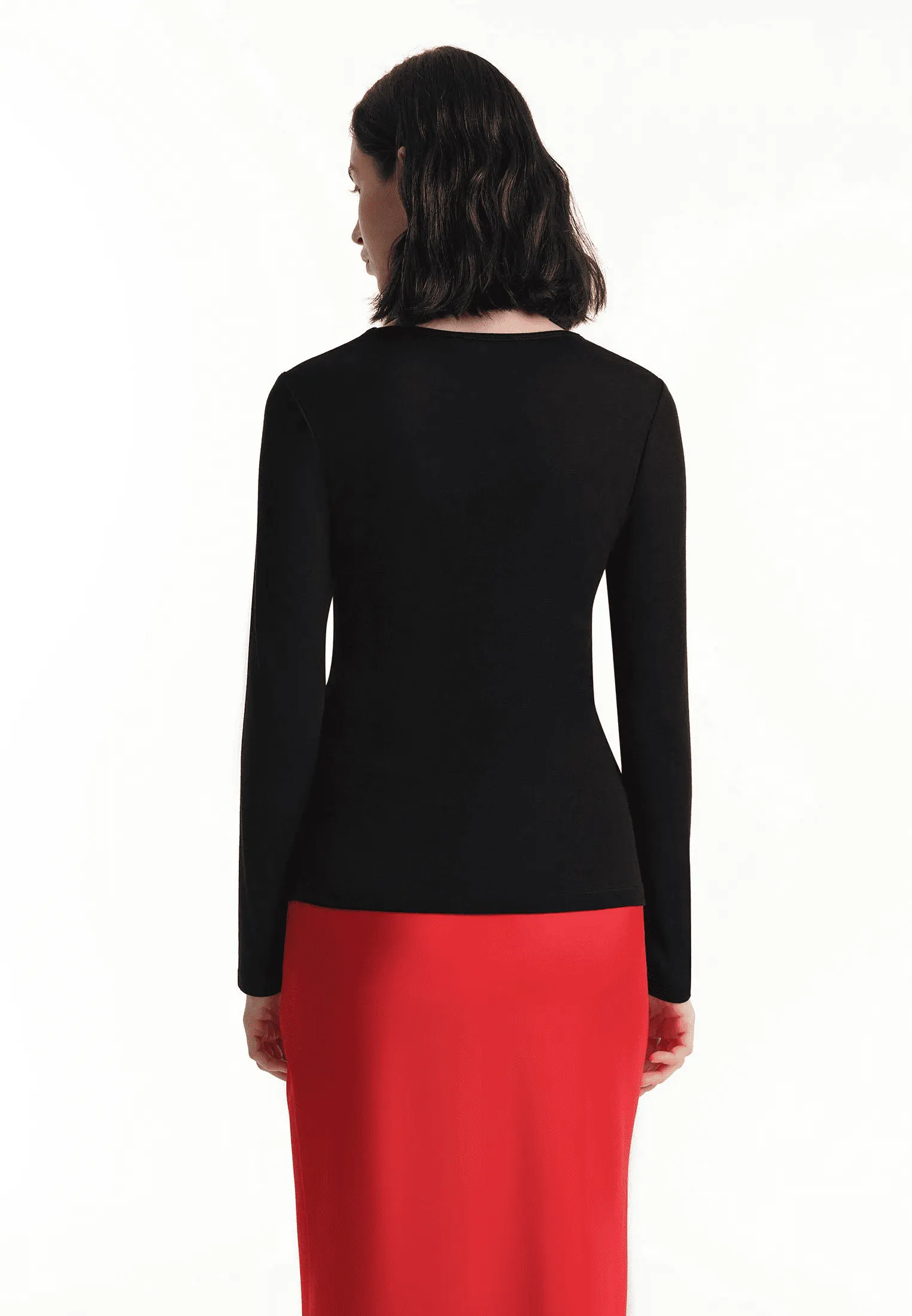 Лонгслив из лиоцелла и шерсти