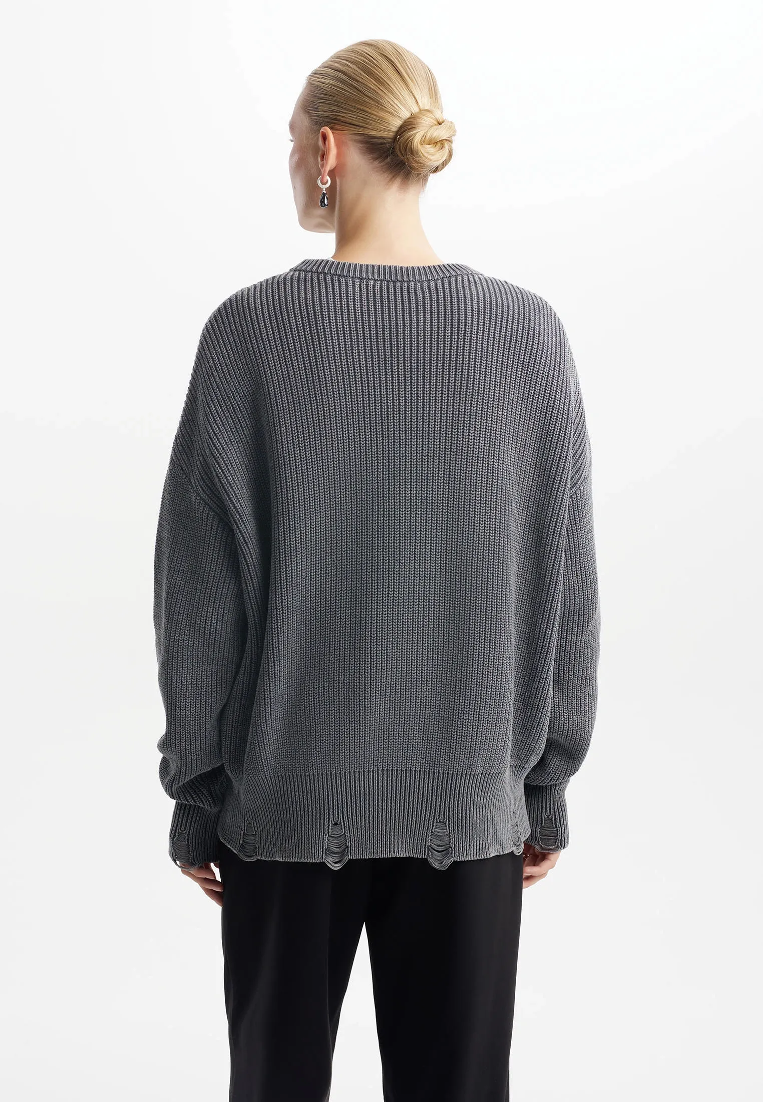 Джемпер из хлопка в стиле гранж