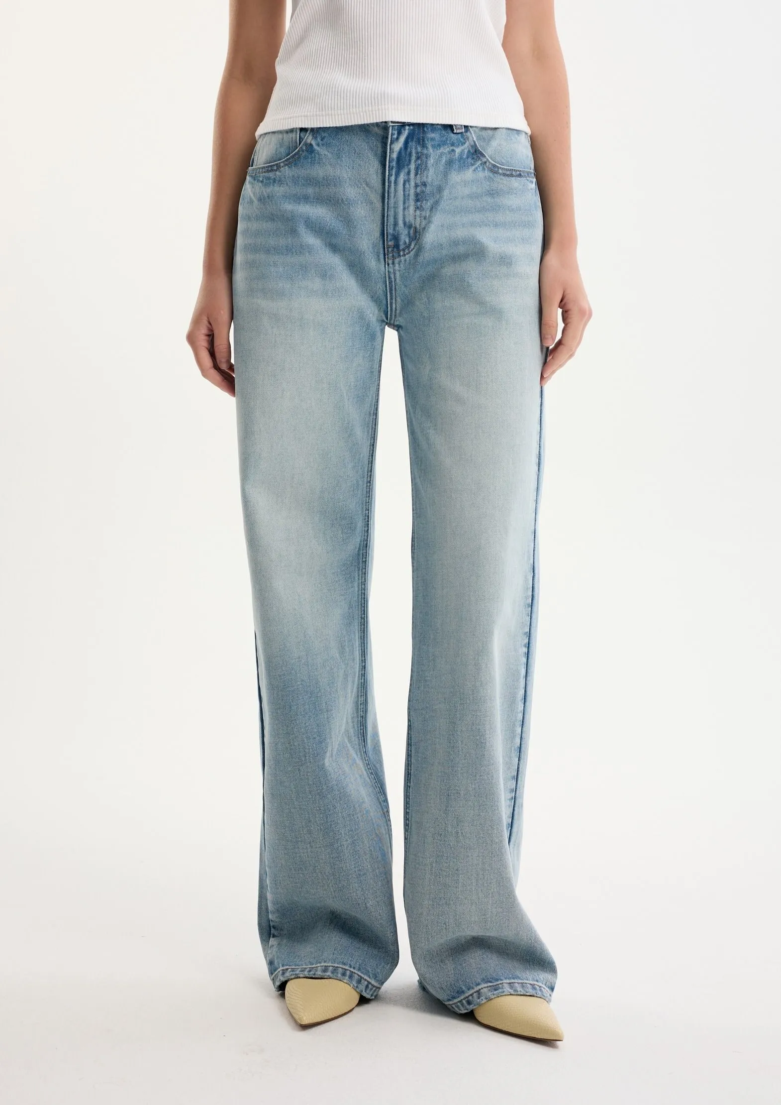 Прямые джинсы из 100% хлопка