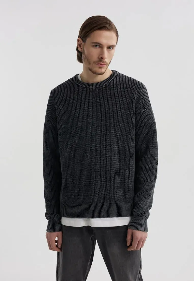 Джемпер из 100% хлопка в стиле гранж