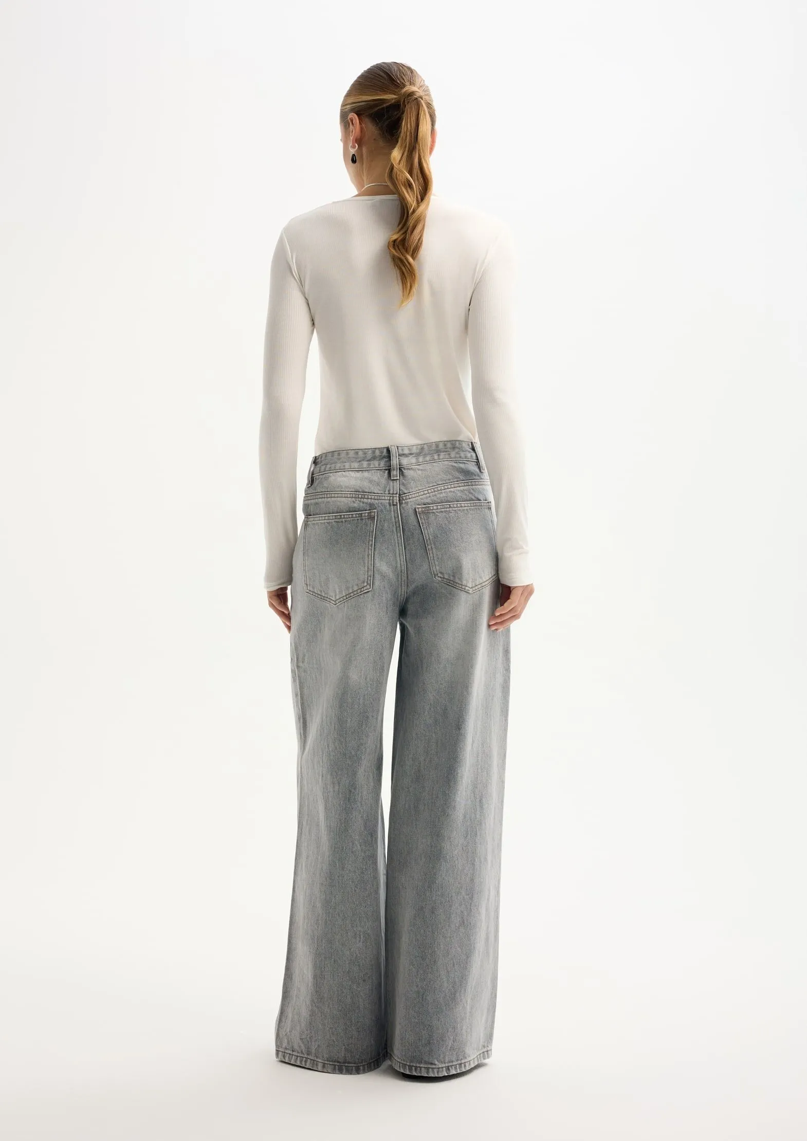 Широкие джинсы из 100% хлопка