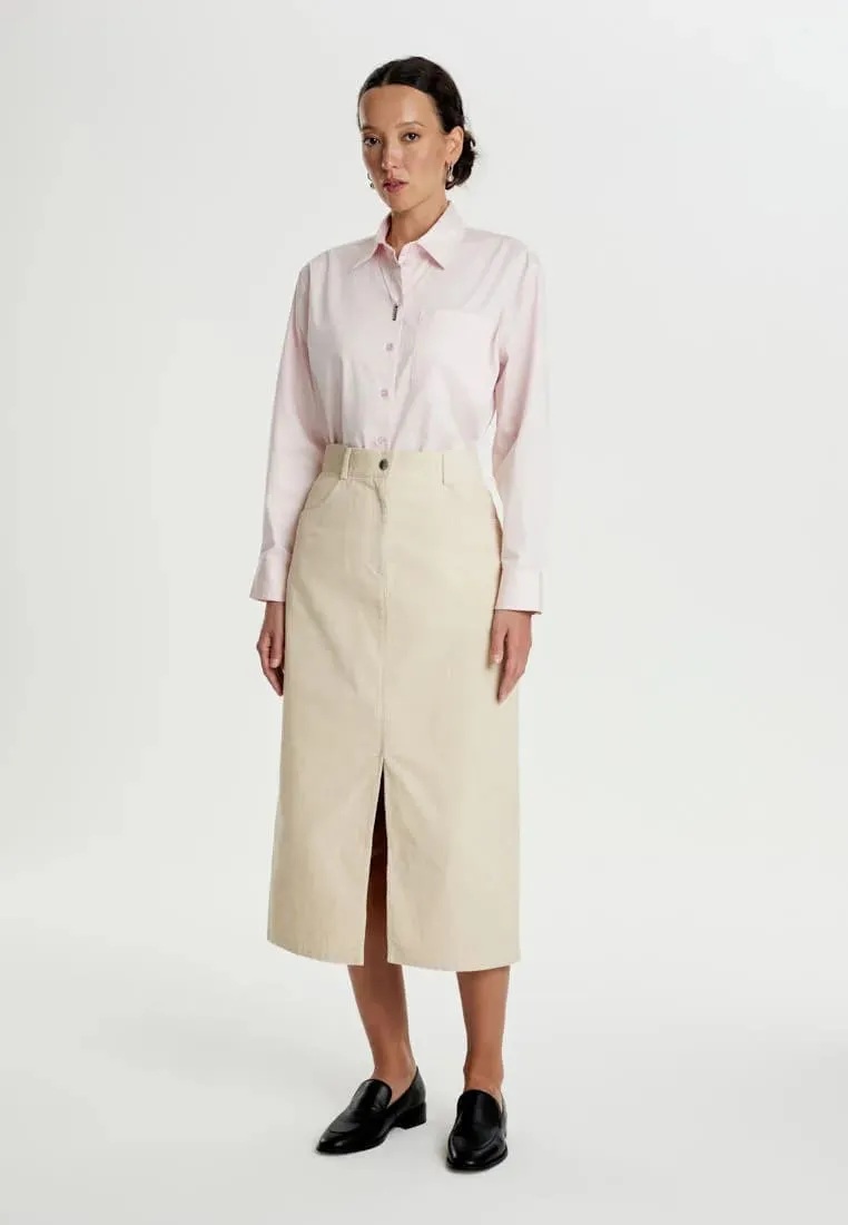 Юбка миди из вельвета