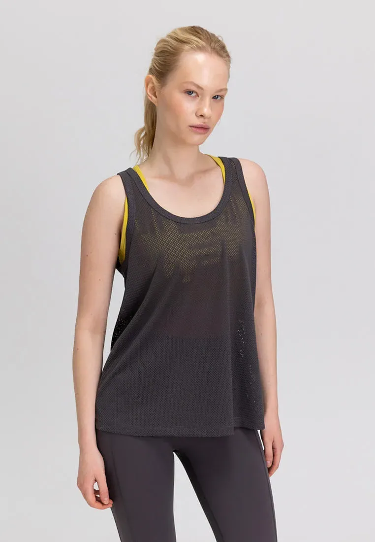 Майка из сетчатой ткани Fitness