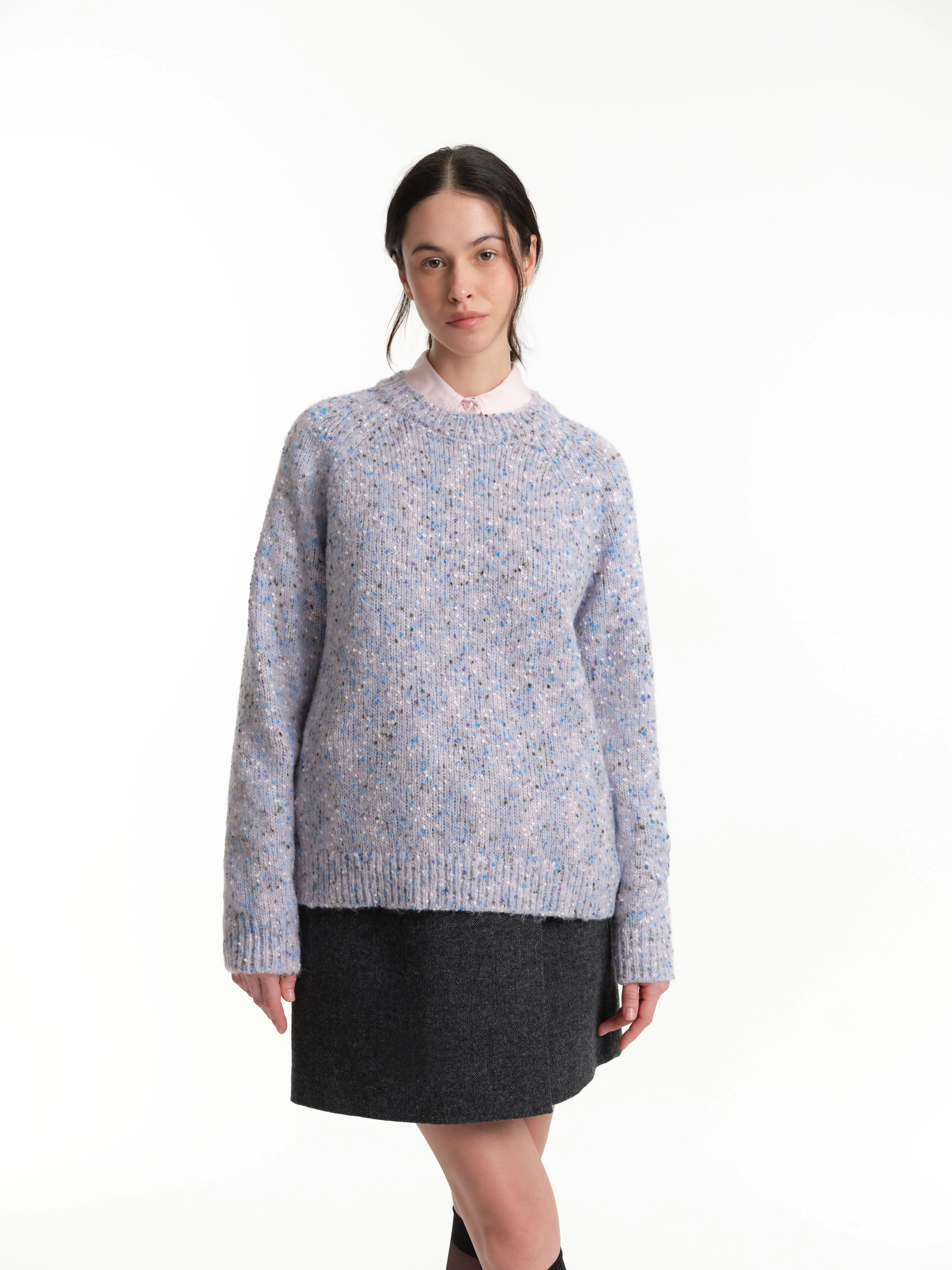 Свитер из пряжи с эффектом меланж