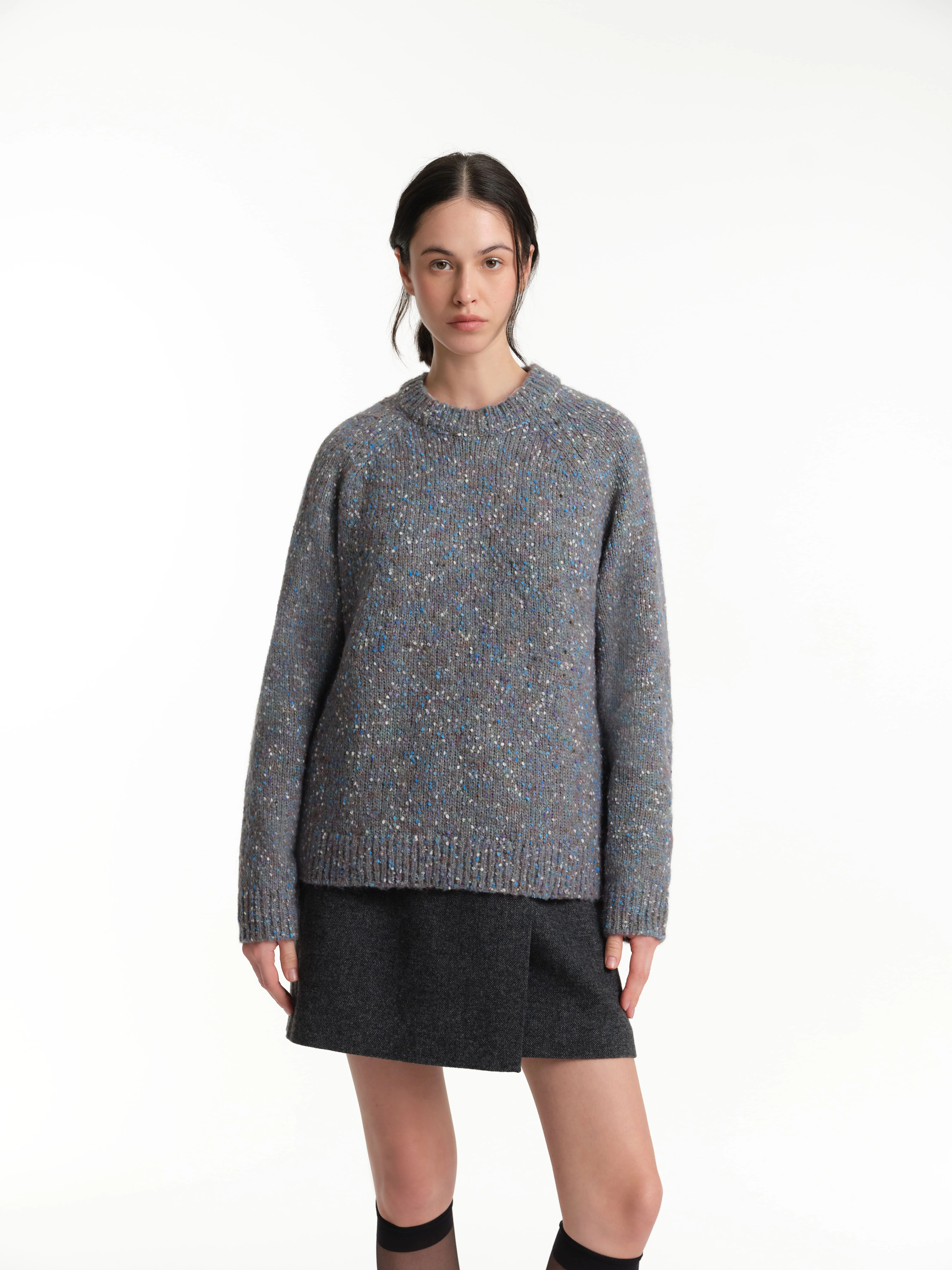 Свитер из пряжи с эффектом меланж