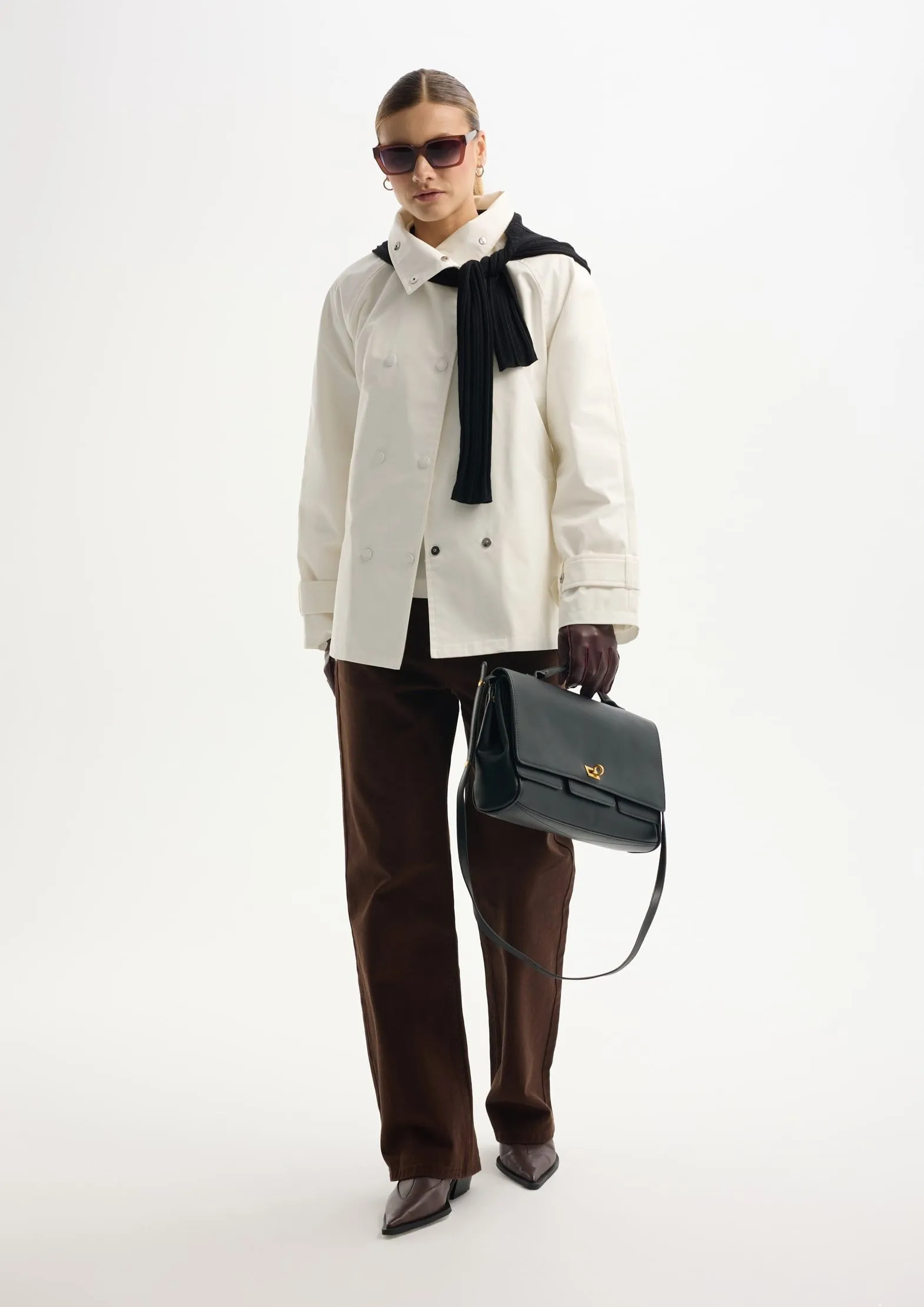 Укороченный плащ с влагозащитной пропиткой