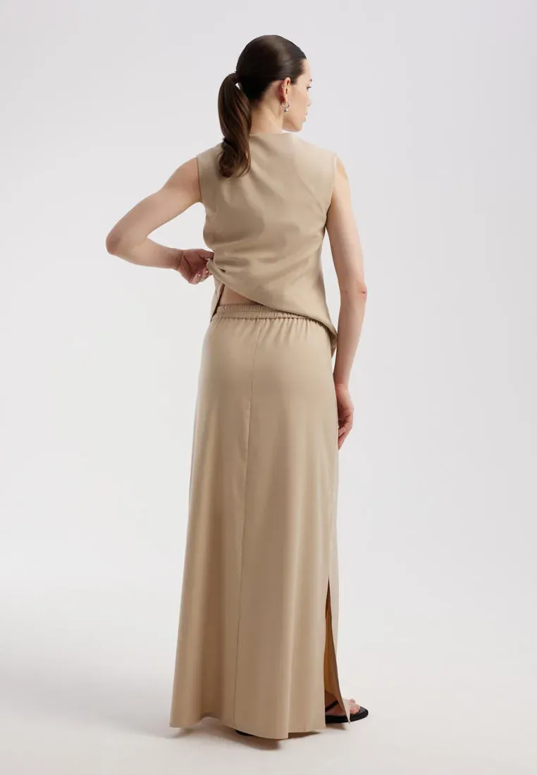 Юбка миди из костюмной ткани