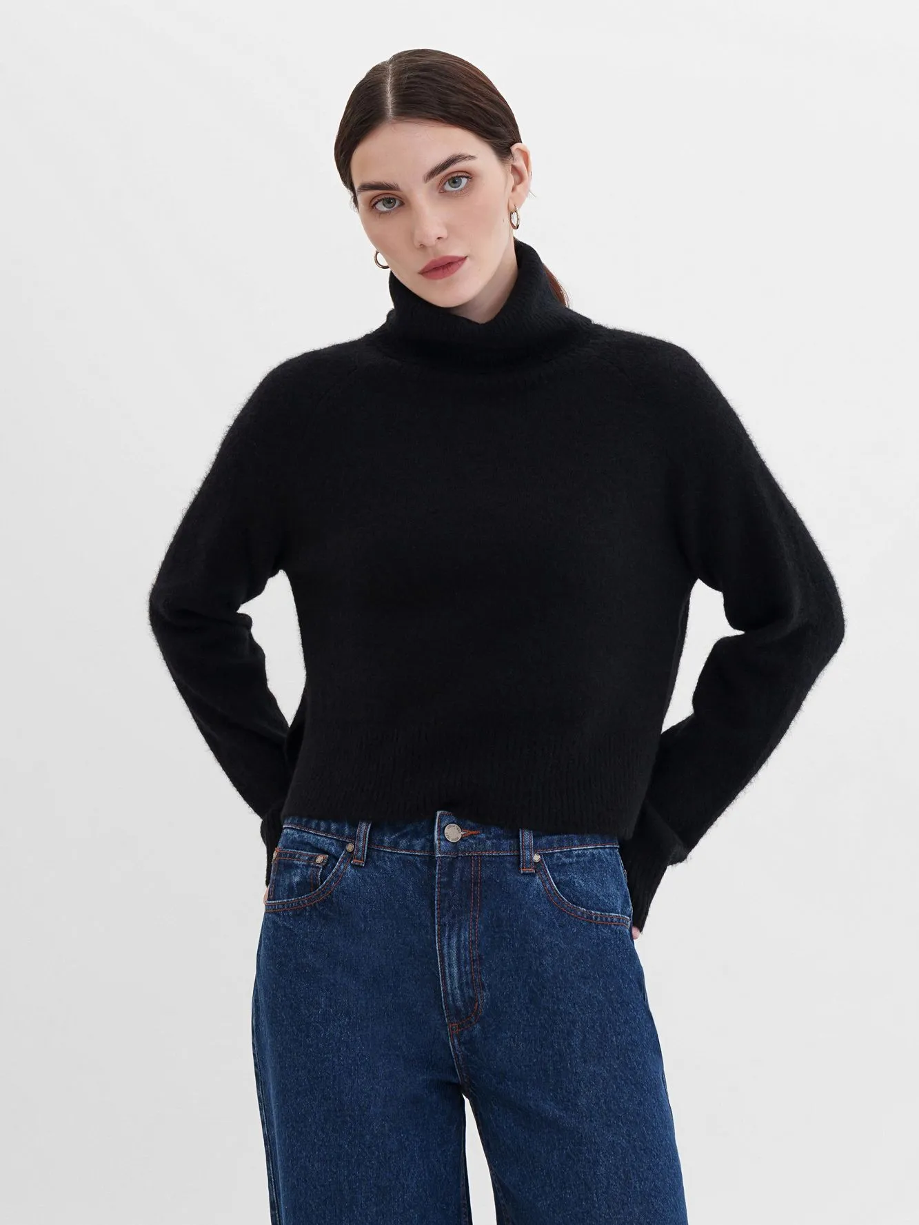 Укороченный джемпер с шерстью